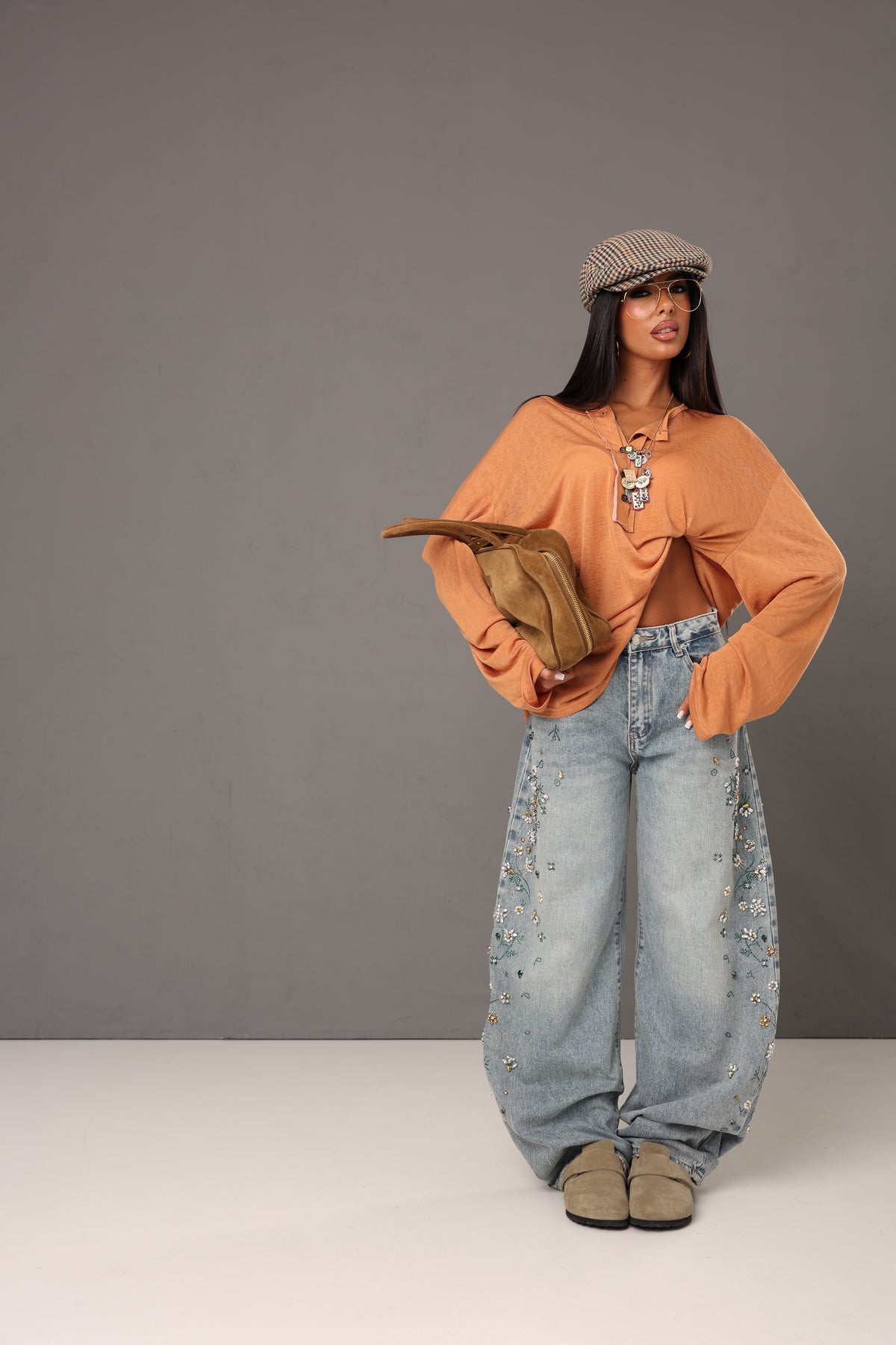 MAGLIA BOTTONCINI MERY ARANCIONE
