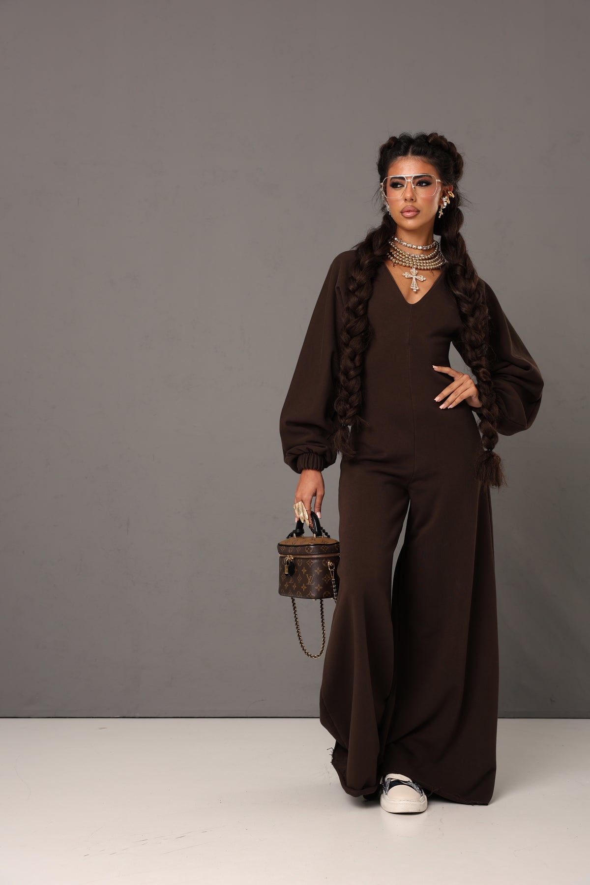 “THE BACK TO SCHOOL” GREY JUMPSUIT BY MARZIA MANGO