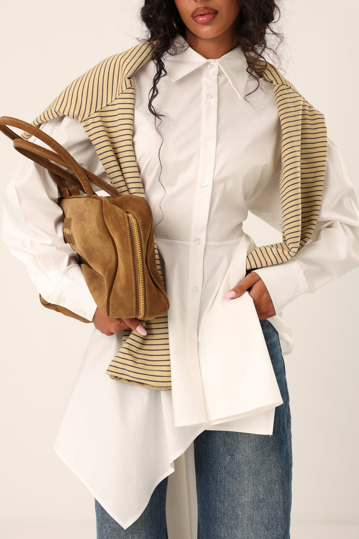 ABITO/CAMICIA ASIMMETRICA MAYA BIANCA BY LUMINA