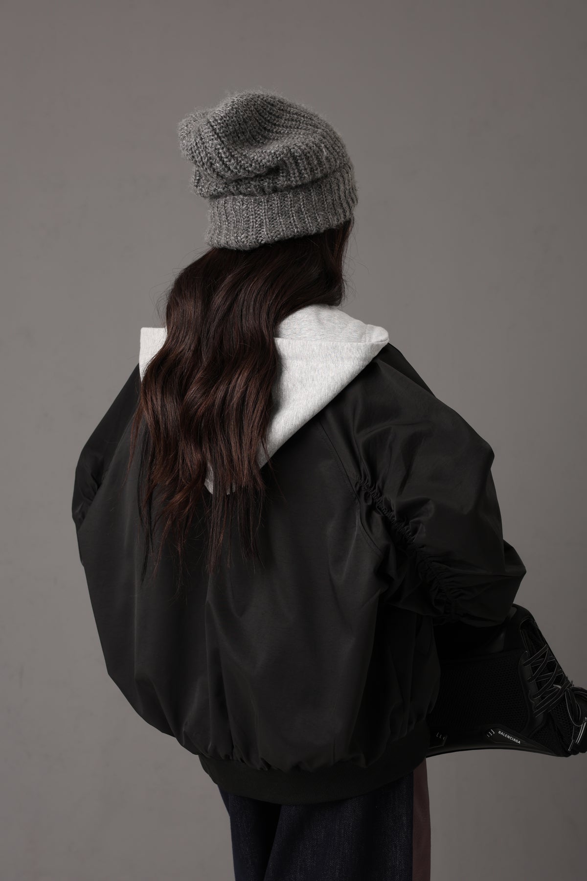 BOMBER CAPPUCCIO NAXOS NERO