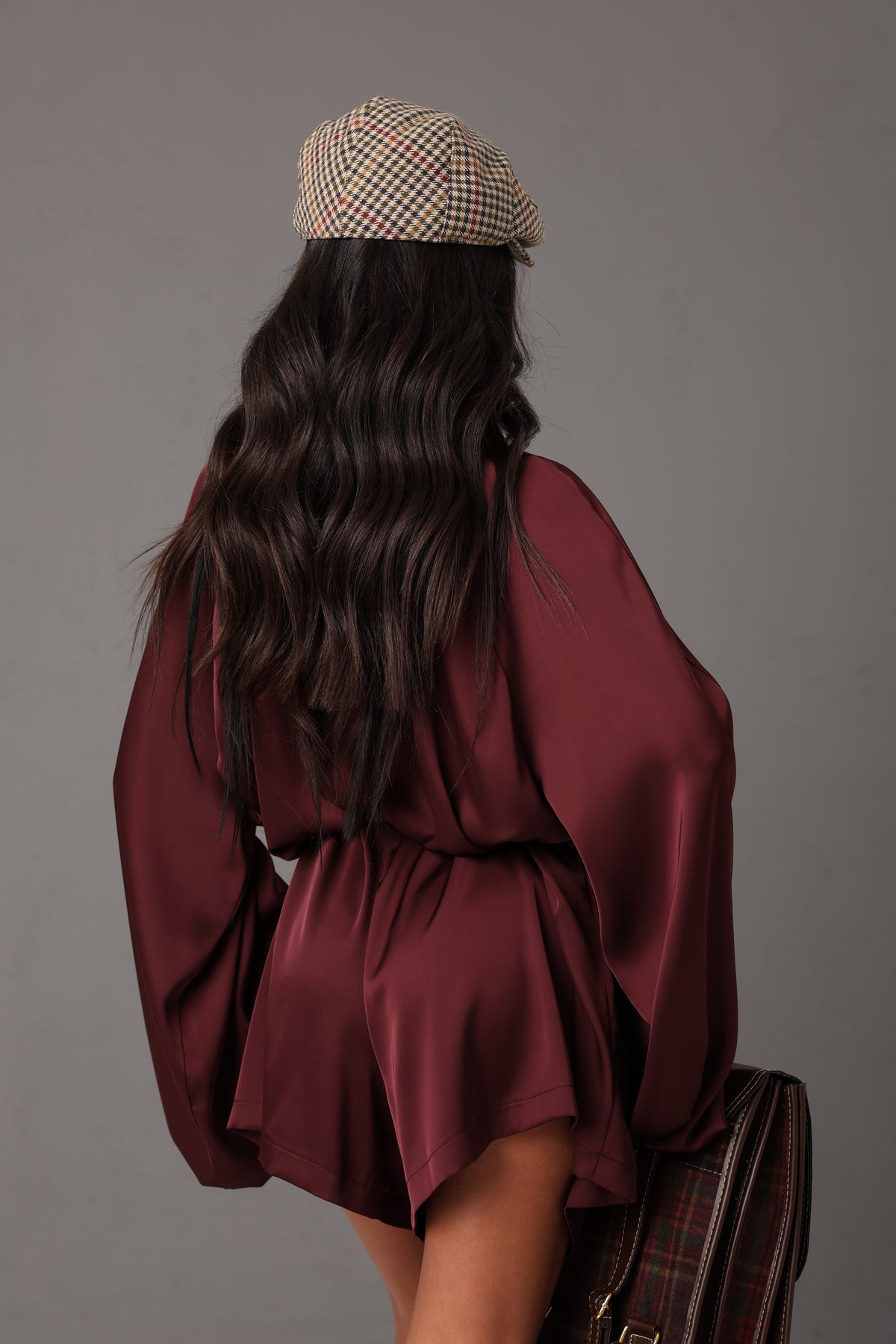 TUTINA CON ZIP LAUREN + CINTURA BORDEAUX