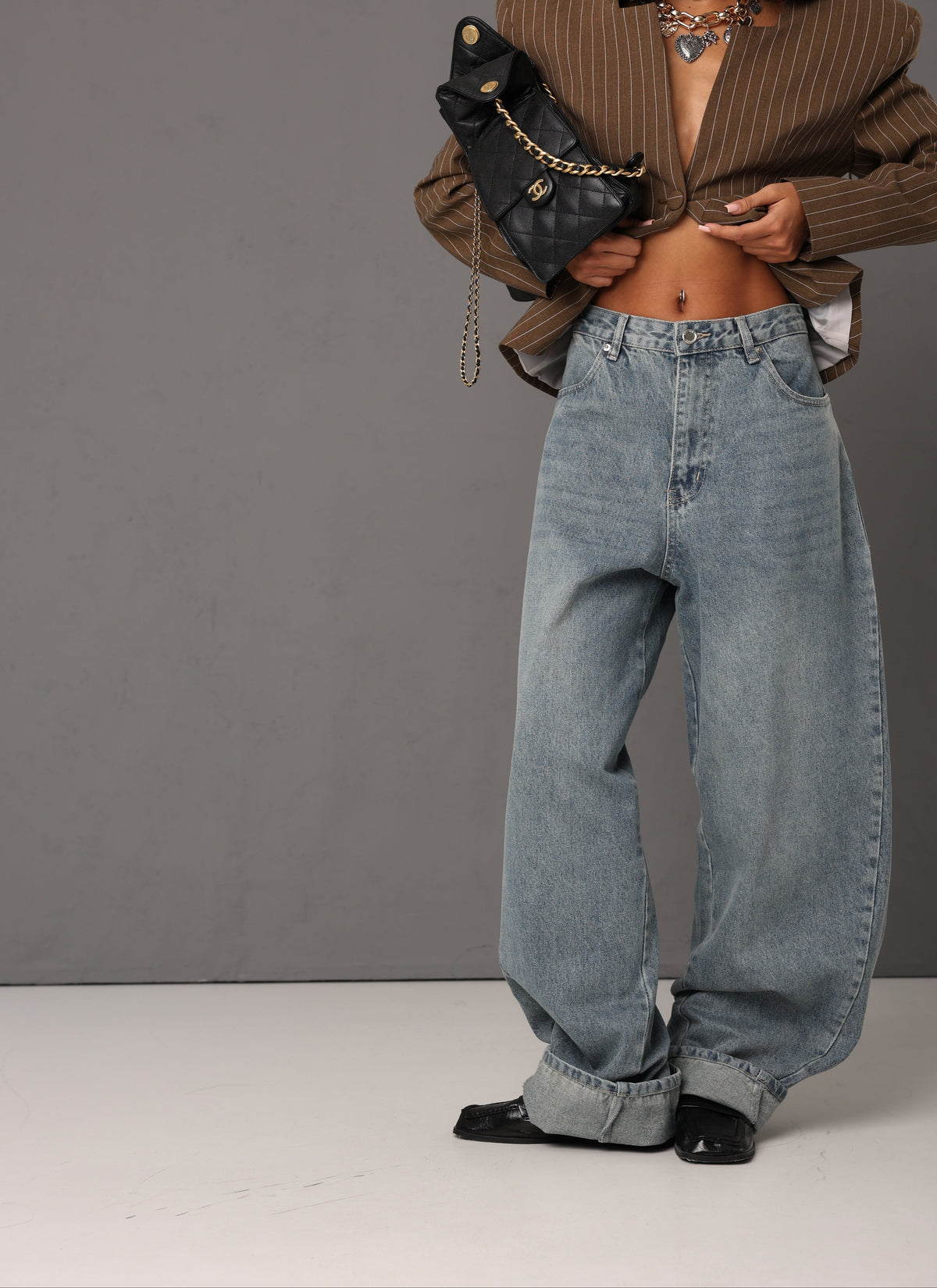JEANS BALLOON PRISCILLA DENIM CHIARO