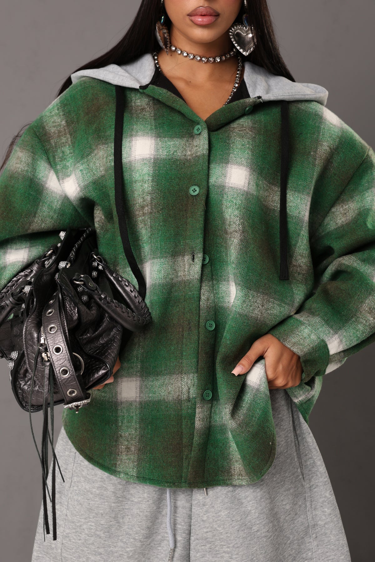 GIACCA TARTAN YVETTE VERDE