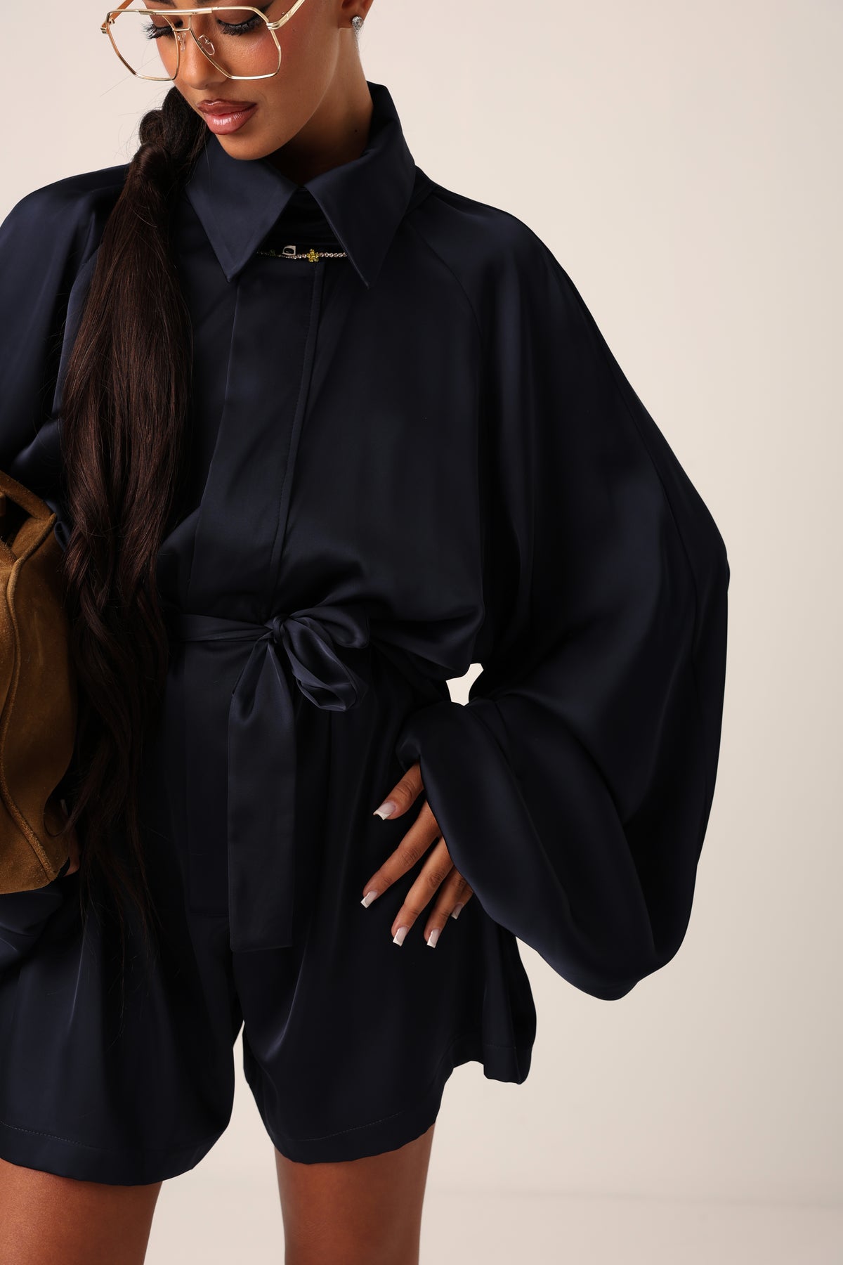 TUTINA CON ZIP LAUREN + CINTURA BLU NOTTE