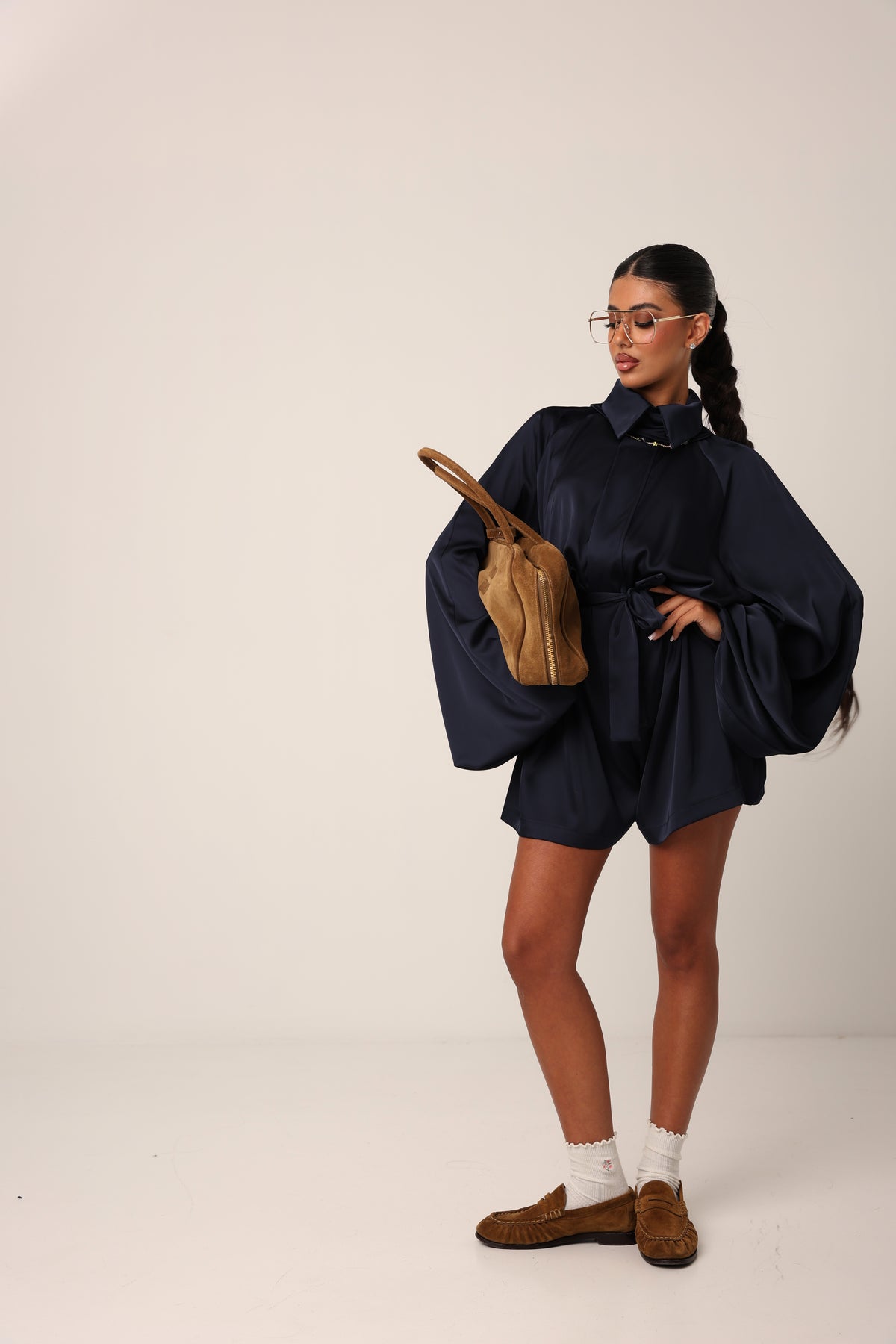 TUTINA CON ZIP LAUREN + CINTURA BLU NOTTE