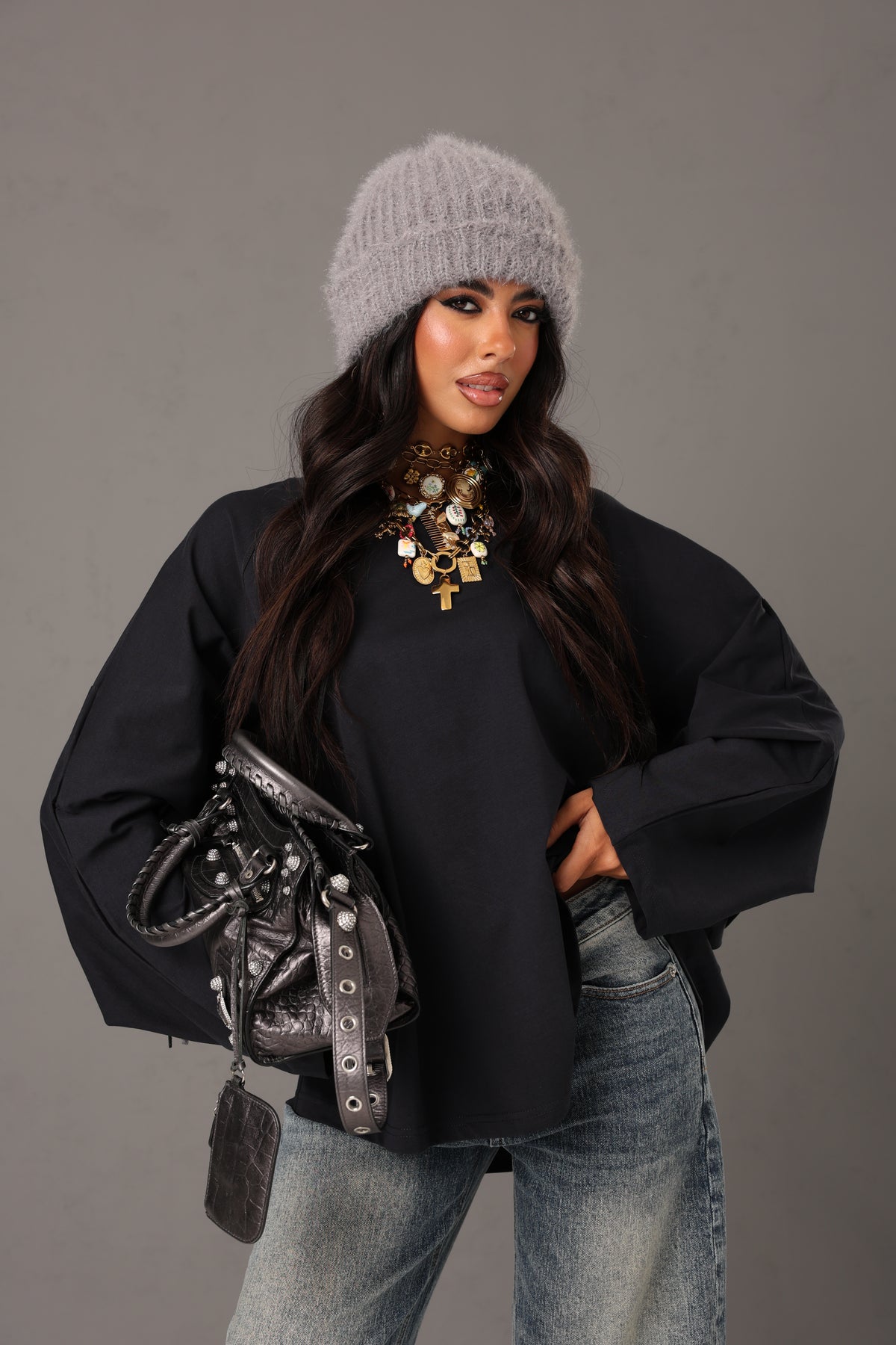 MAGLIA BROOKLYN BLU NOTTE 100% COTONE