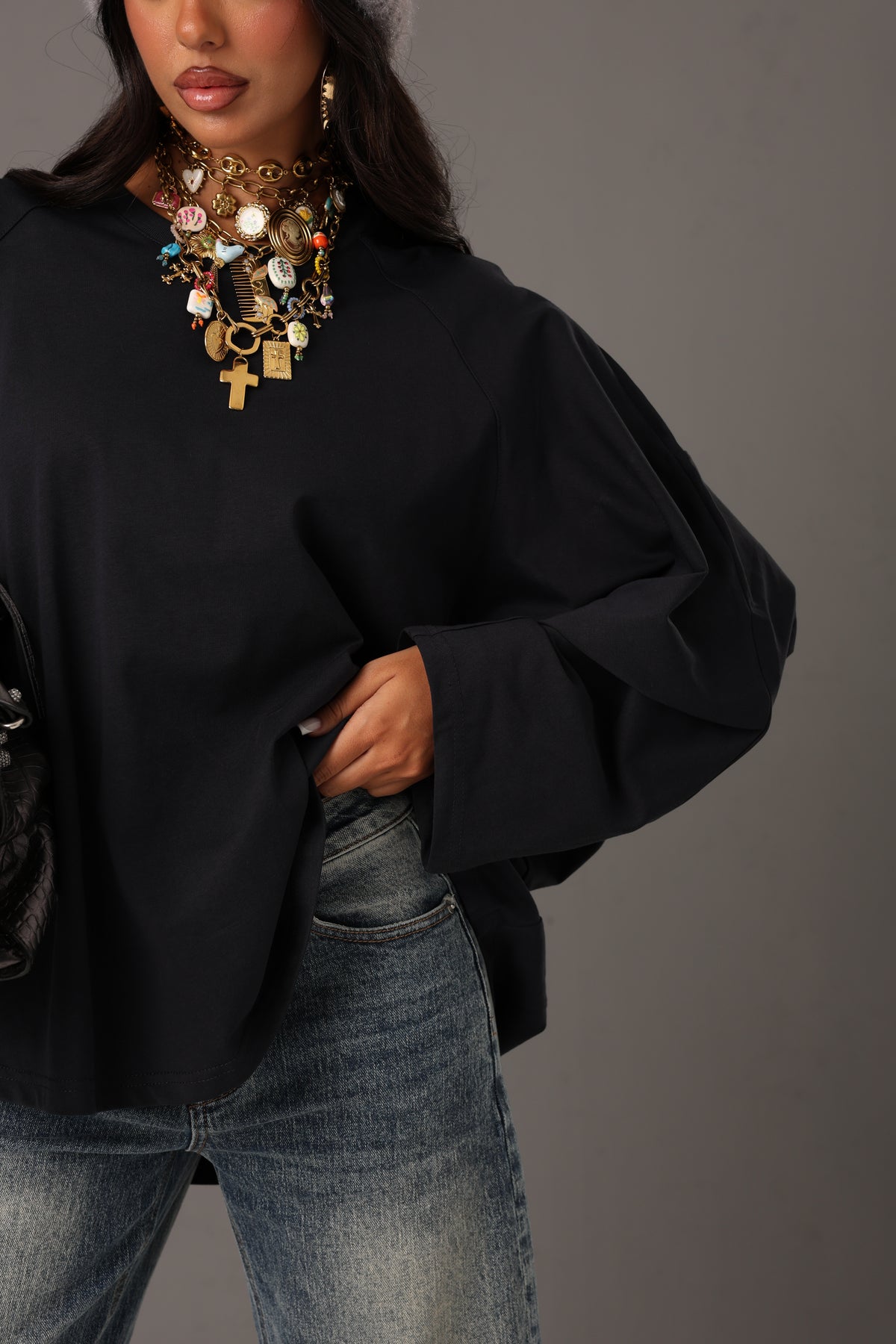 MAGLIA BROOKLYN BLU NOTTE 100% COTONE