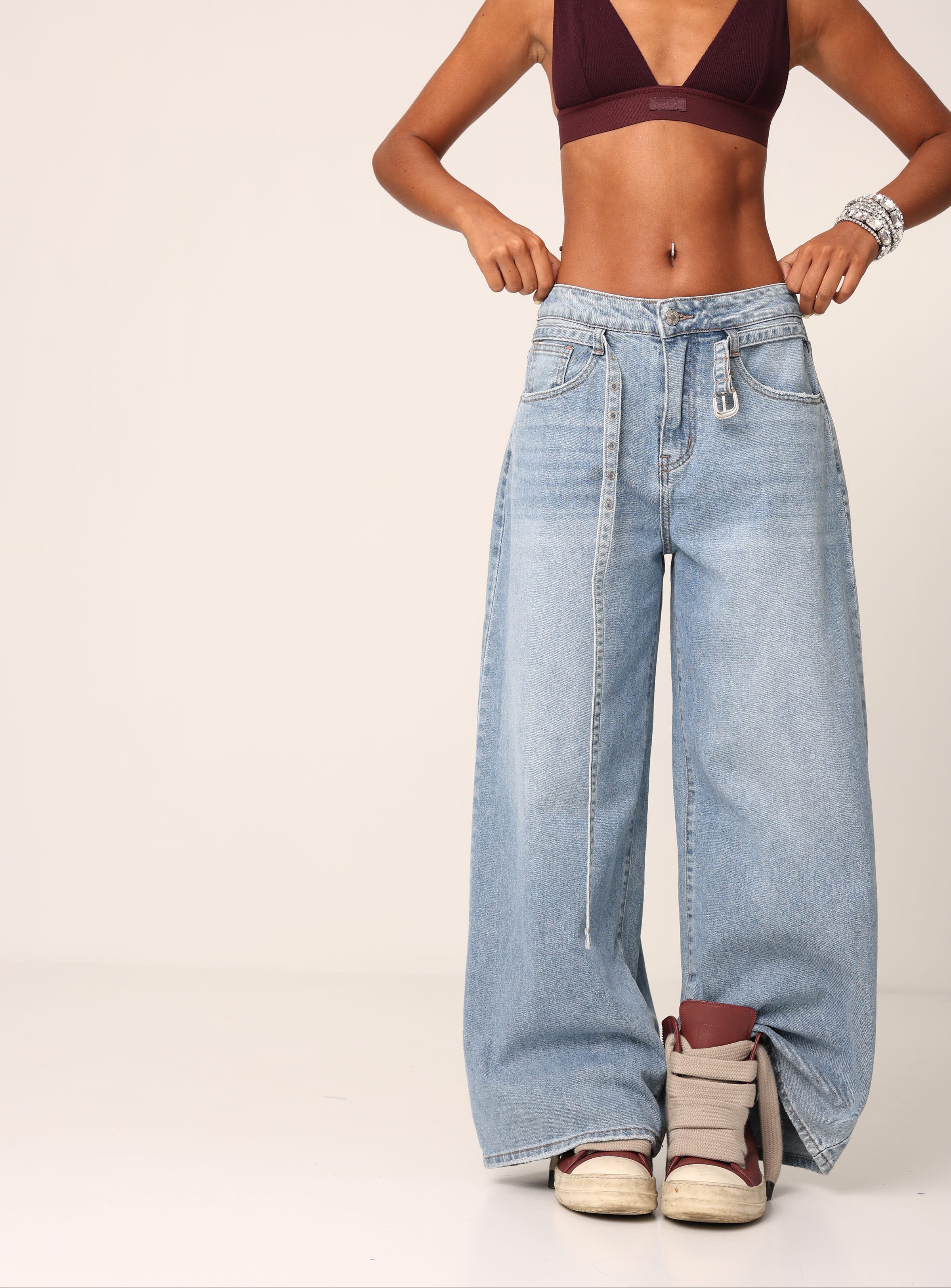 JEANS WIDE LEG ORIETTA + CINTURA