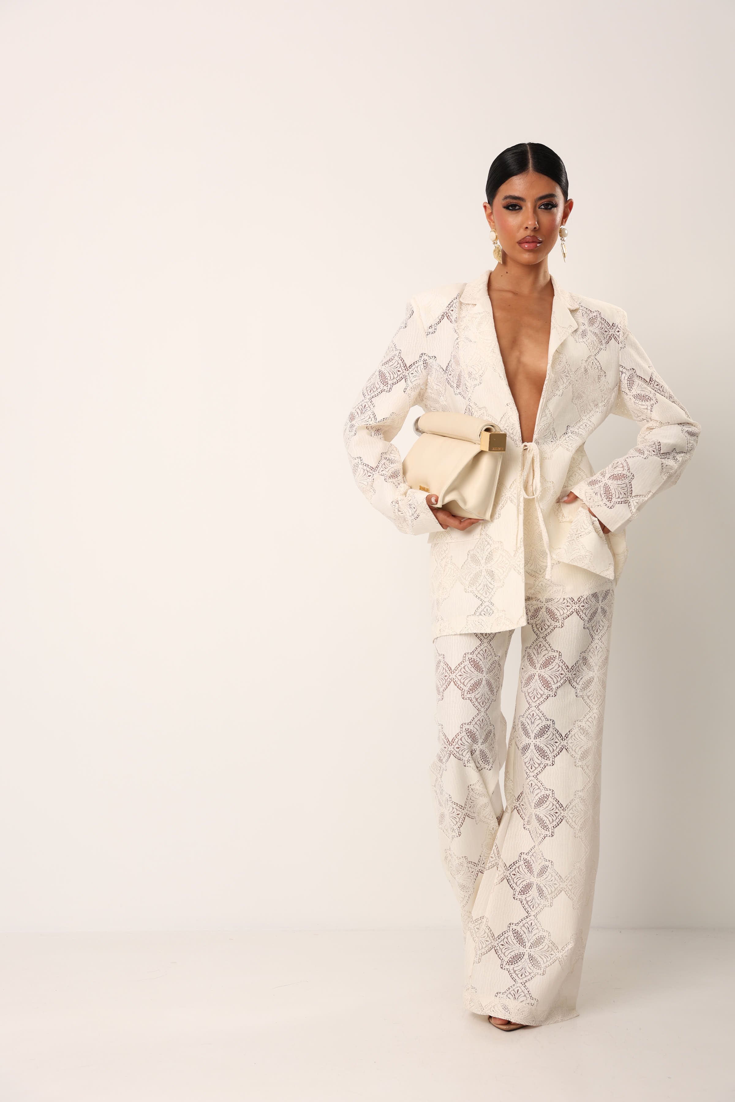 PANTALONI PIZZO NOAH PANNA BY LUMINA