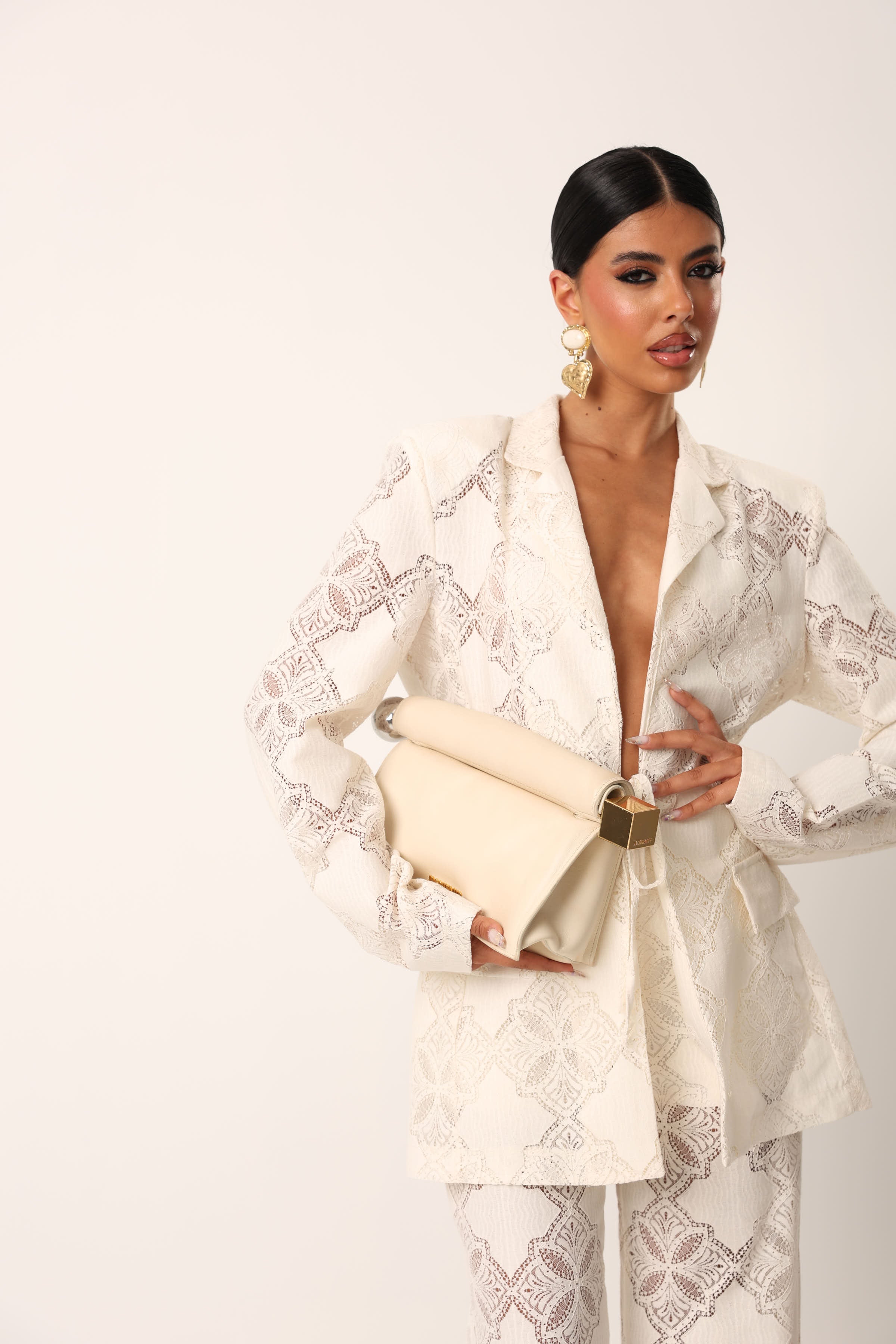 GIACCA PIZZO BYRNE PANNA BY LUMINA