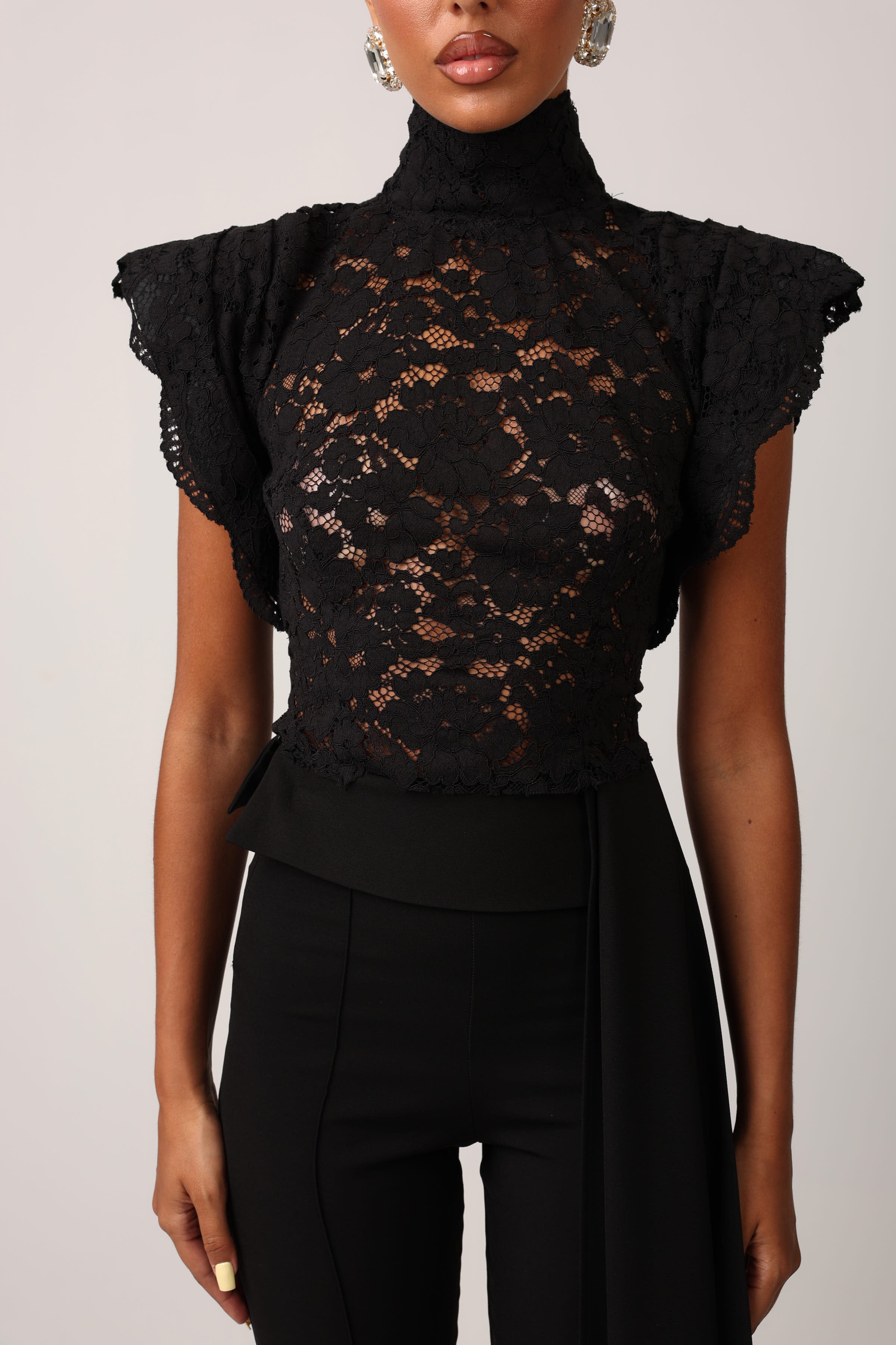 BLUSA PIZZO ECLIPSE NERA BY MARZIA MANGO