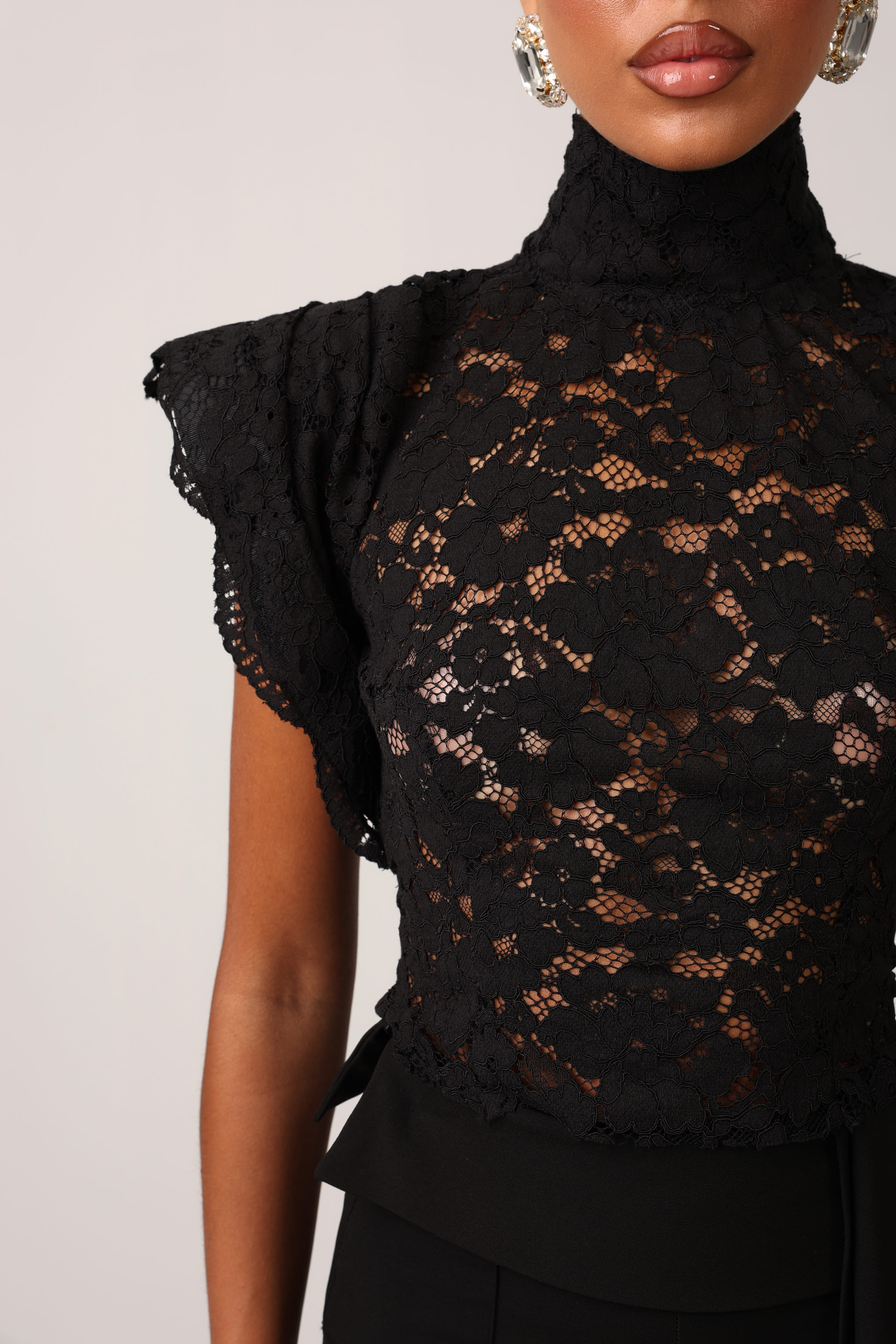 BLUSA PIZZO ECLIPSE NERA BY MARZIA MANGO