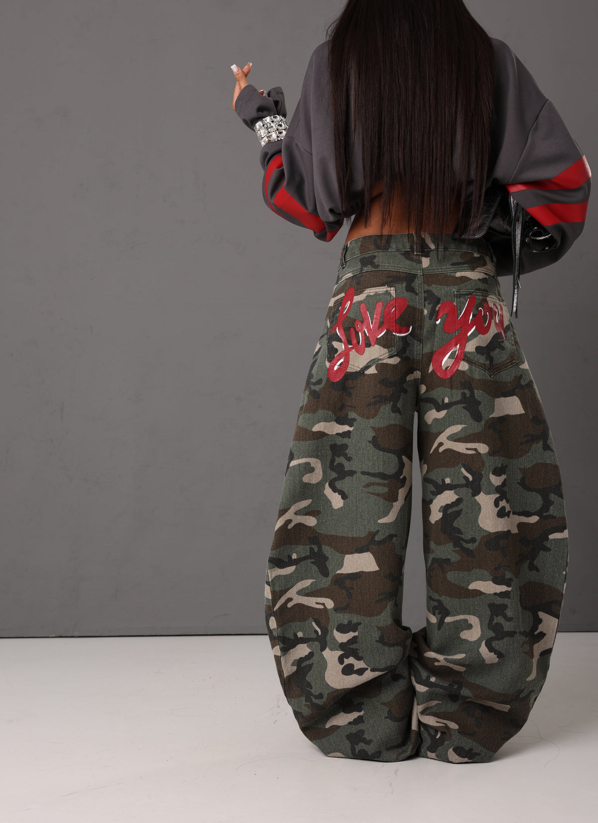 JEANS BALLOON LOVE YOU CAMOUFLAGE 100% COTONE