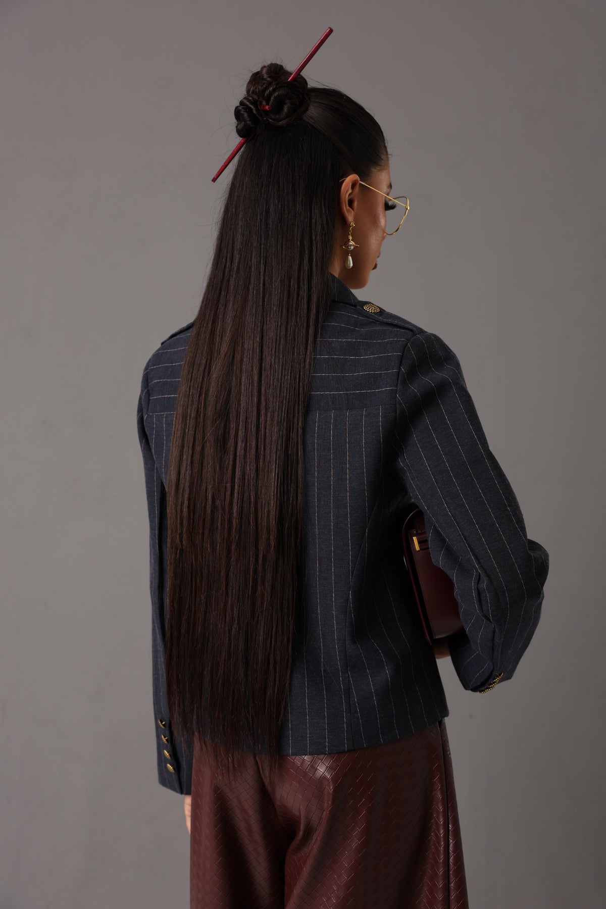 BLAZER GESSATO BOSSY BLU