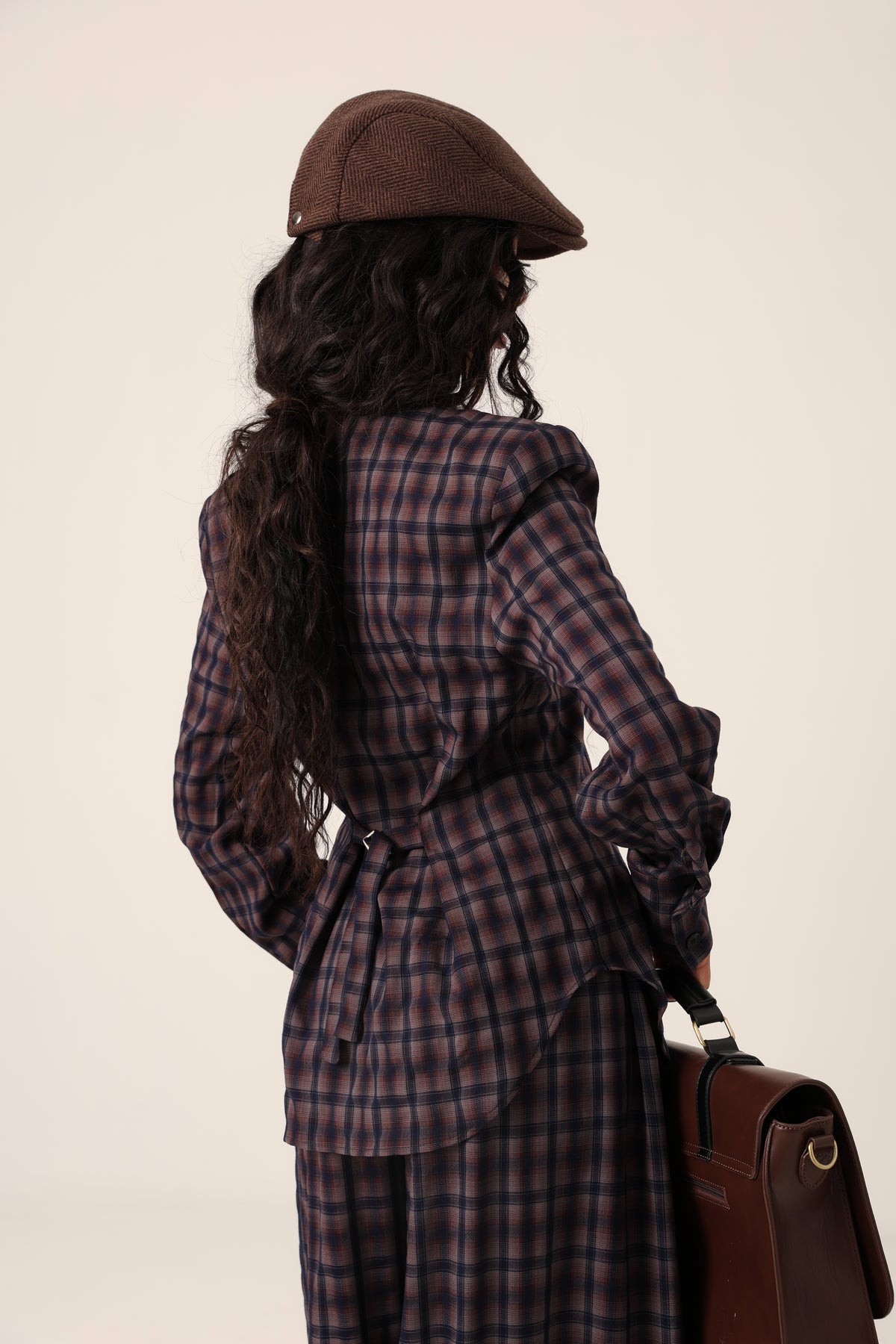 CAMICIA TARTAN MOLLY + CRAVATTA BLU BY LUMINA