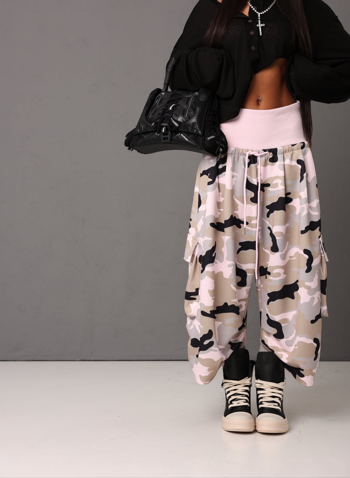 PANTALONI CARGO SILVIA CAMOUFLAGE