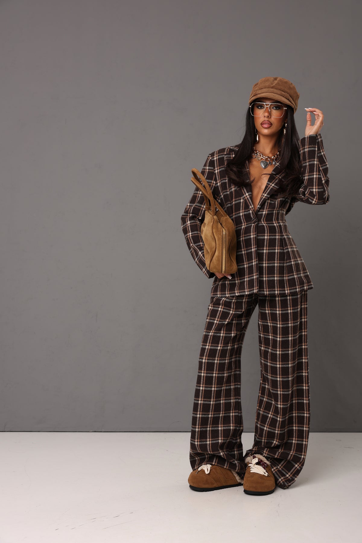 TAILLEUR QUADRI BLIZZARD MARRONE