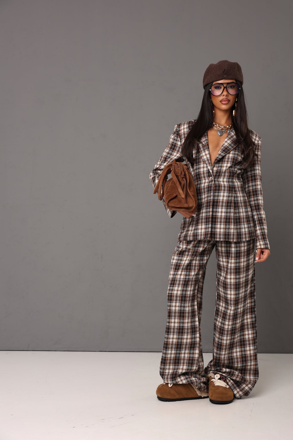 TAILLEUR TARTAN ASPEN BEIGE