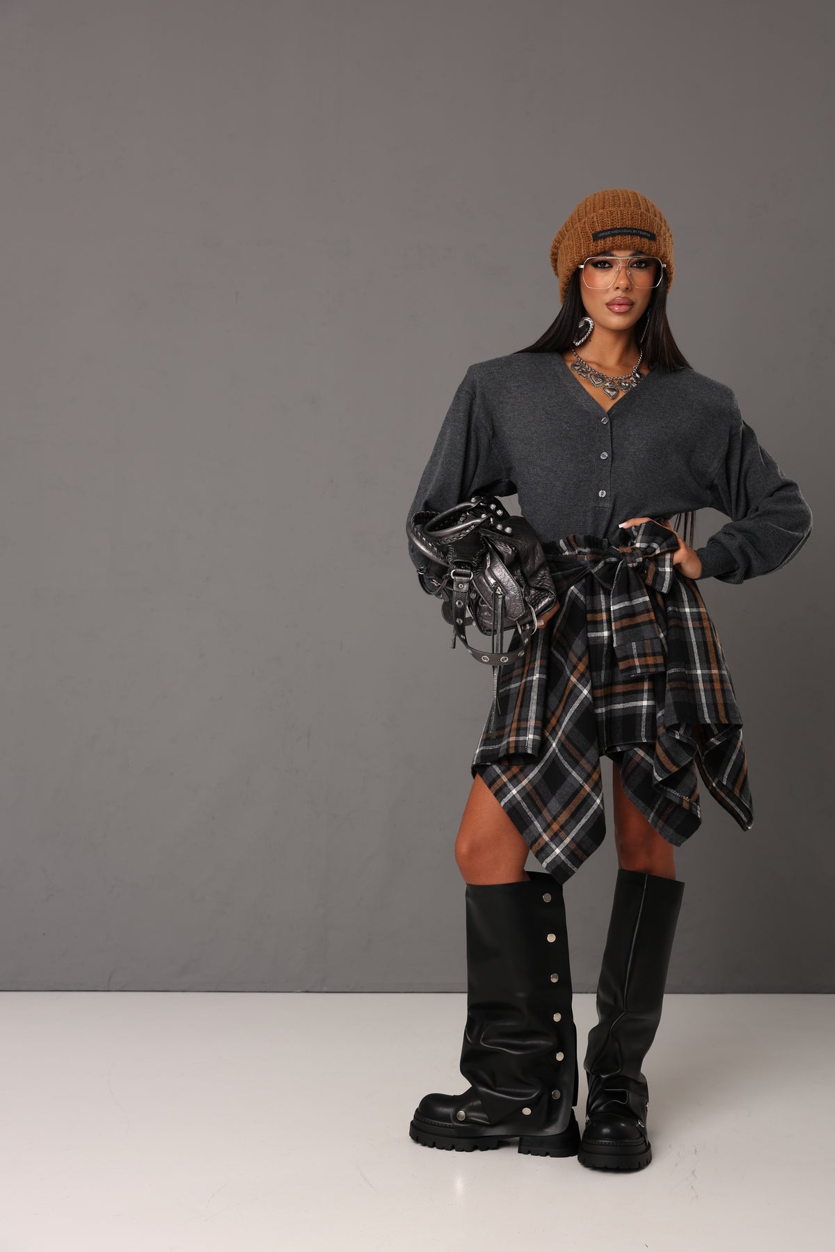 PANTAGONNA TARTAN ELIAS GRIGIA/NERA