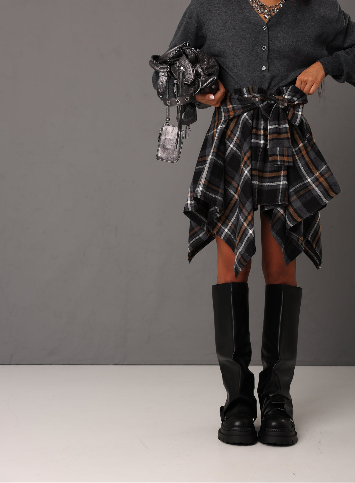 PANTAGONNA TARTAN ELIAS GRIGIA/NERA