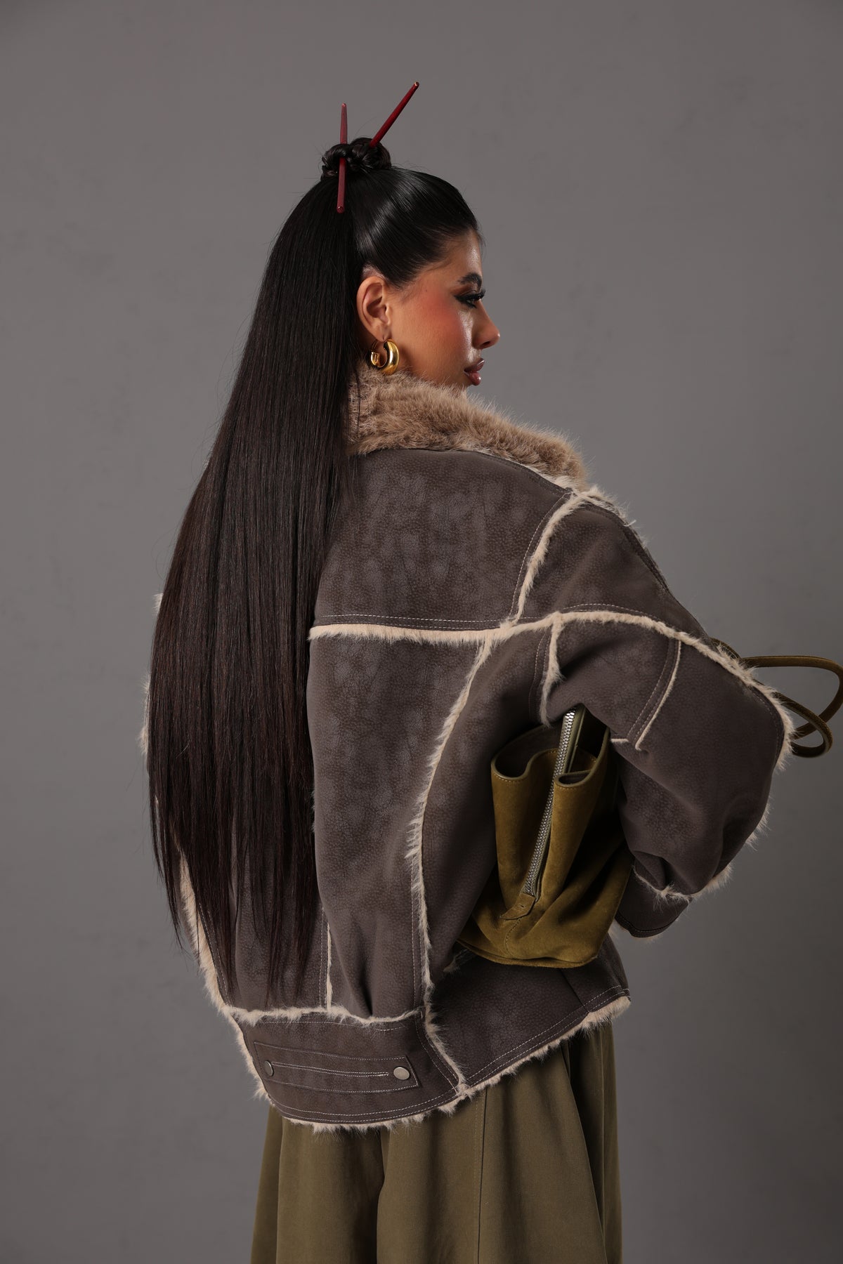 MONTONE ERMY MARRONE/BEIGE