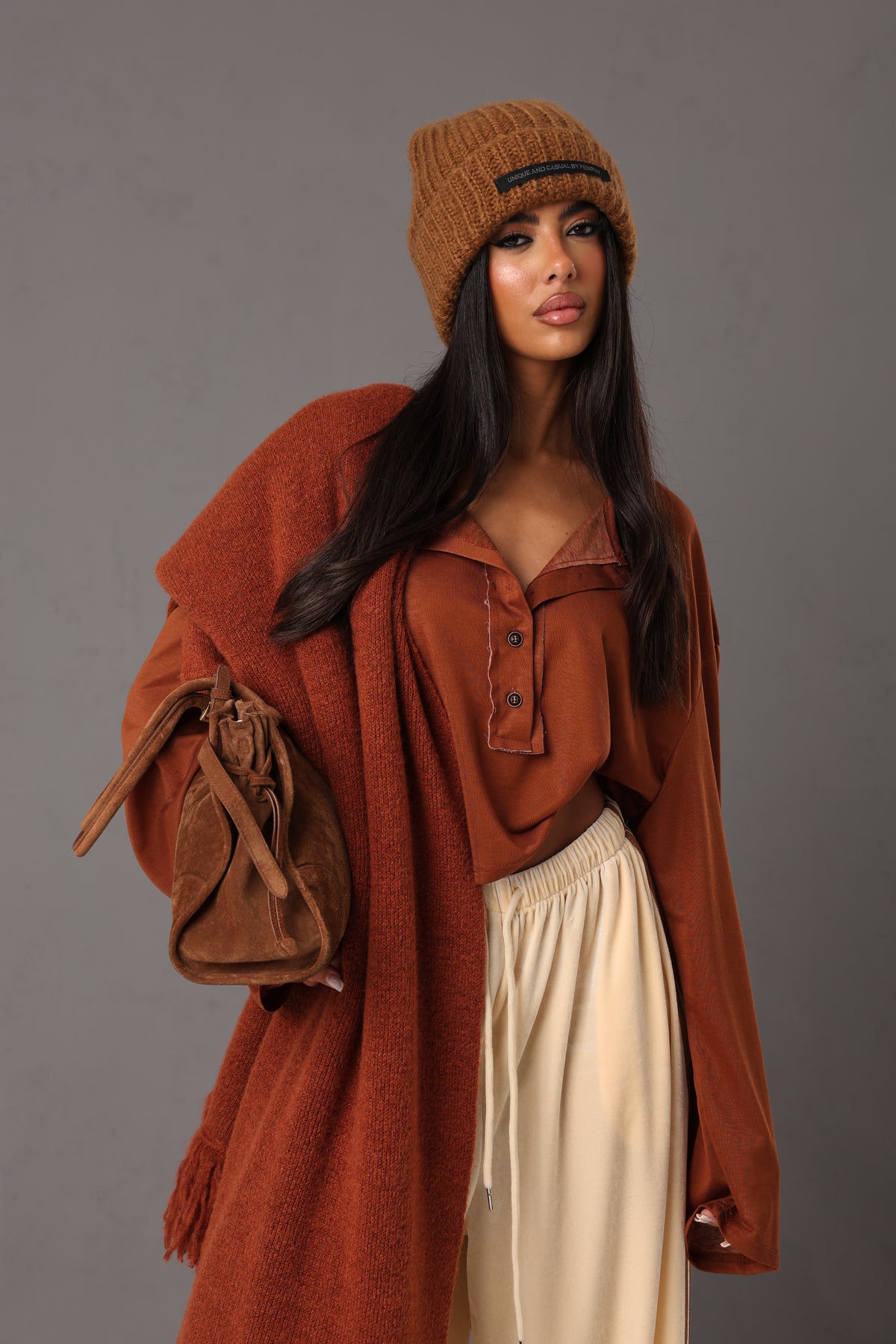 MAGLIA BOTTONI VALENTINA TERRACOTTA