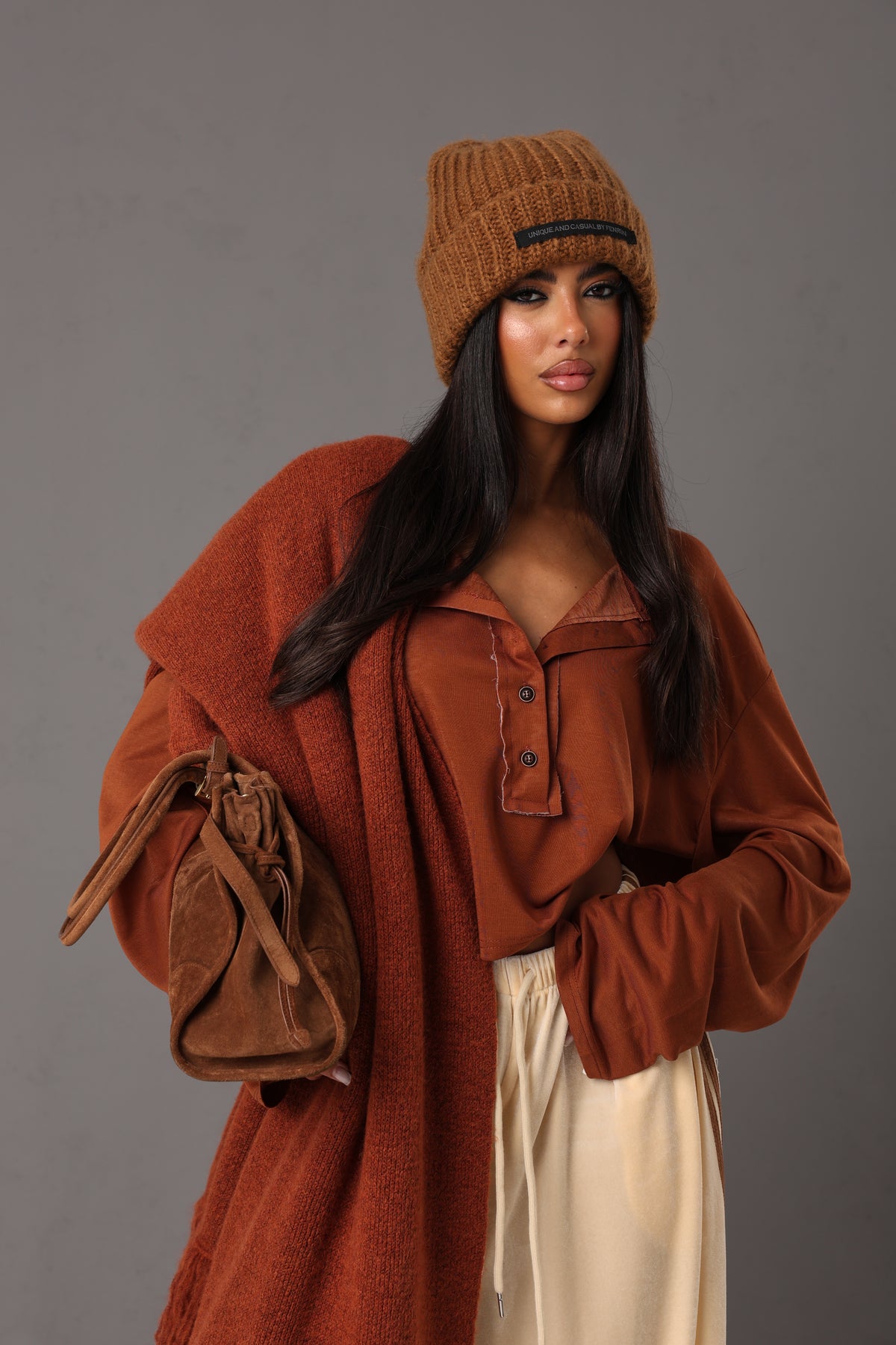 MAGLIA BOTTONI VALENTINA TERRACOTTA