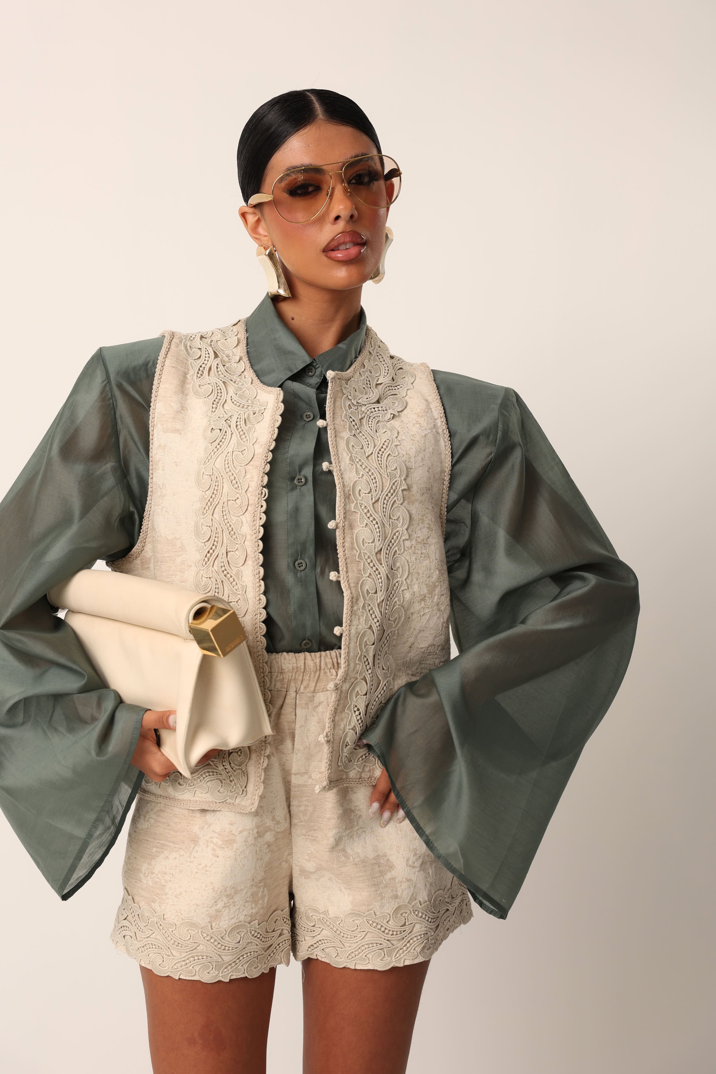 COORDINATO RICAMI WHITNEY BEIGE