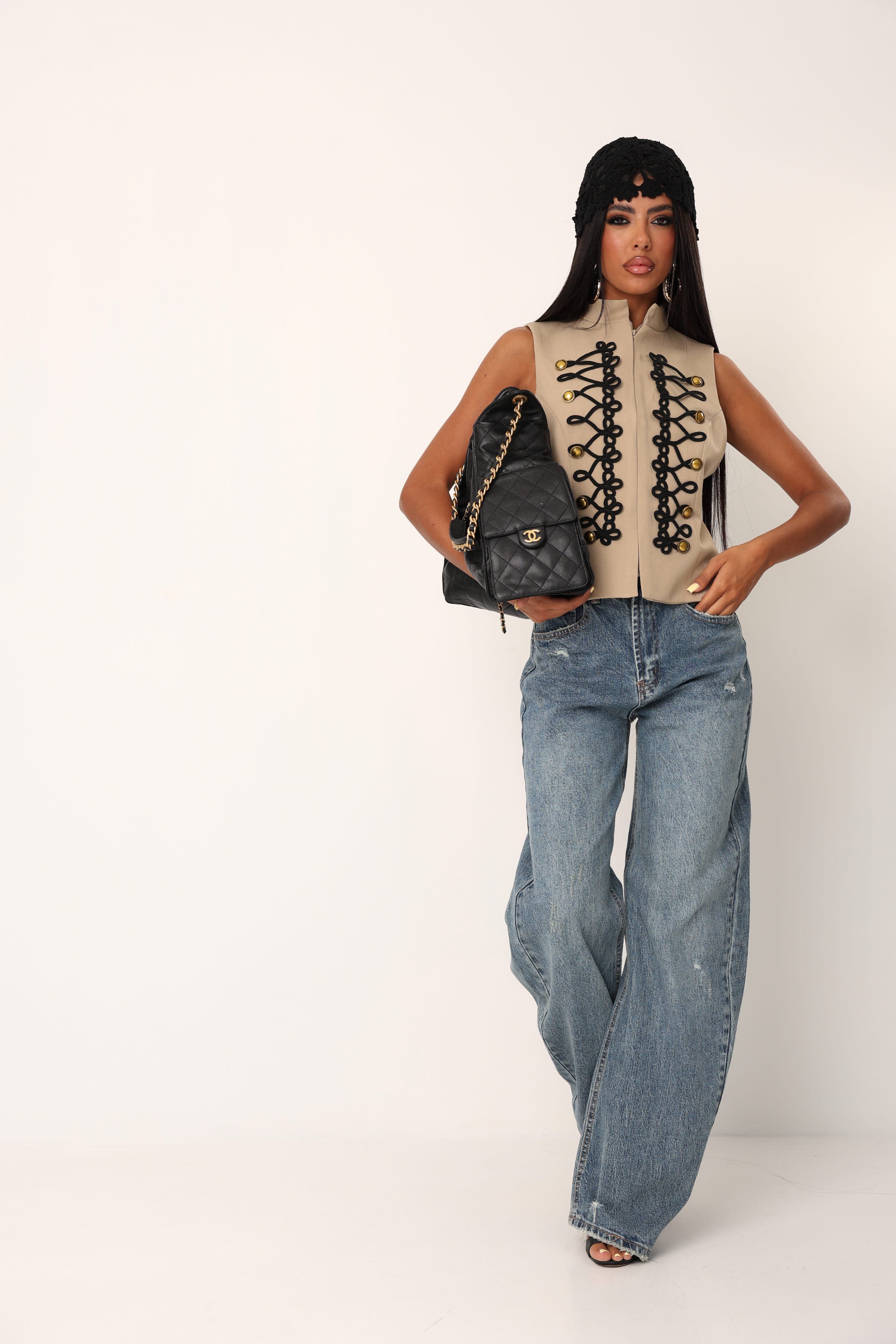JEANS STRAPPI BICE LAVAGGIO MEDIO