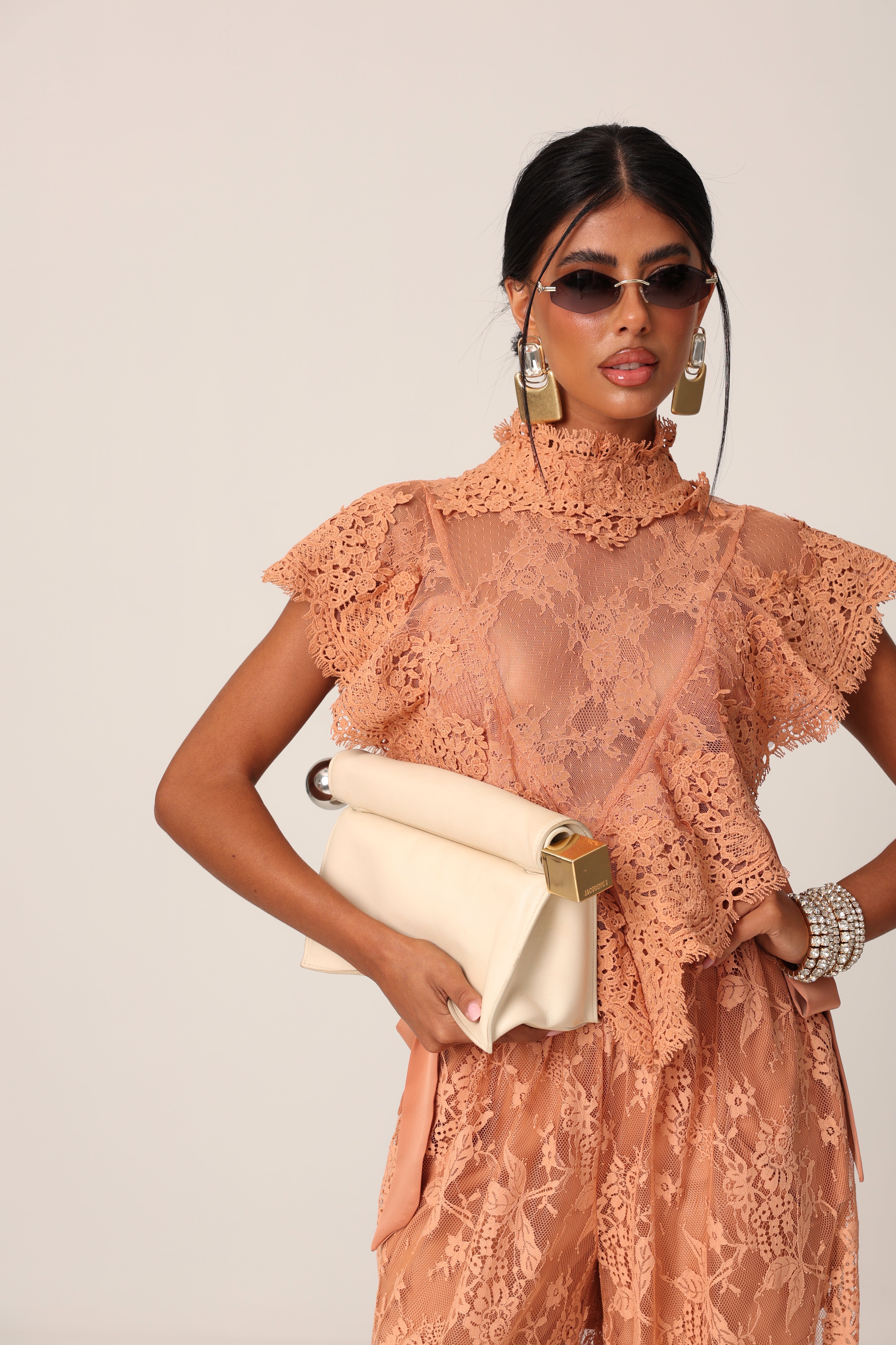 COORDINATO PIZZO NAYELI SALMONE