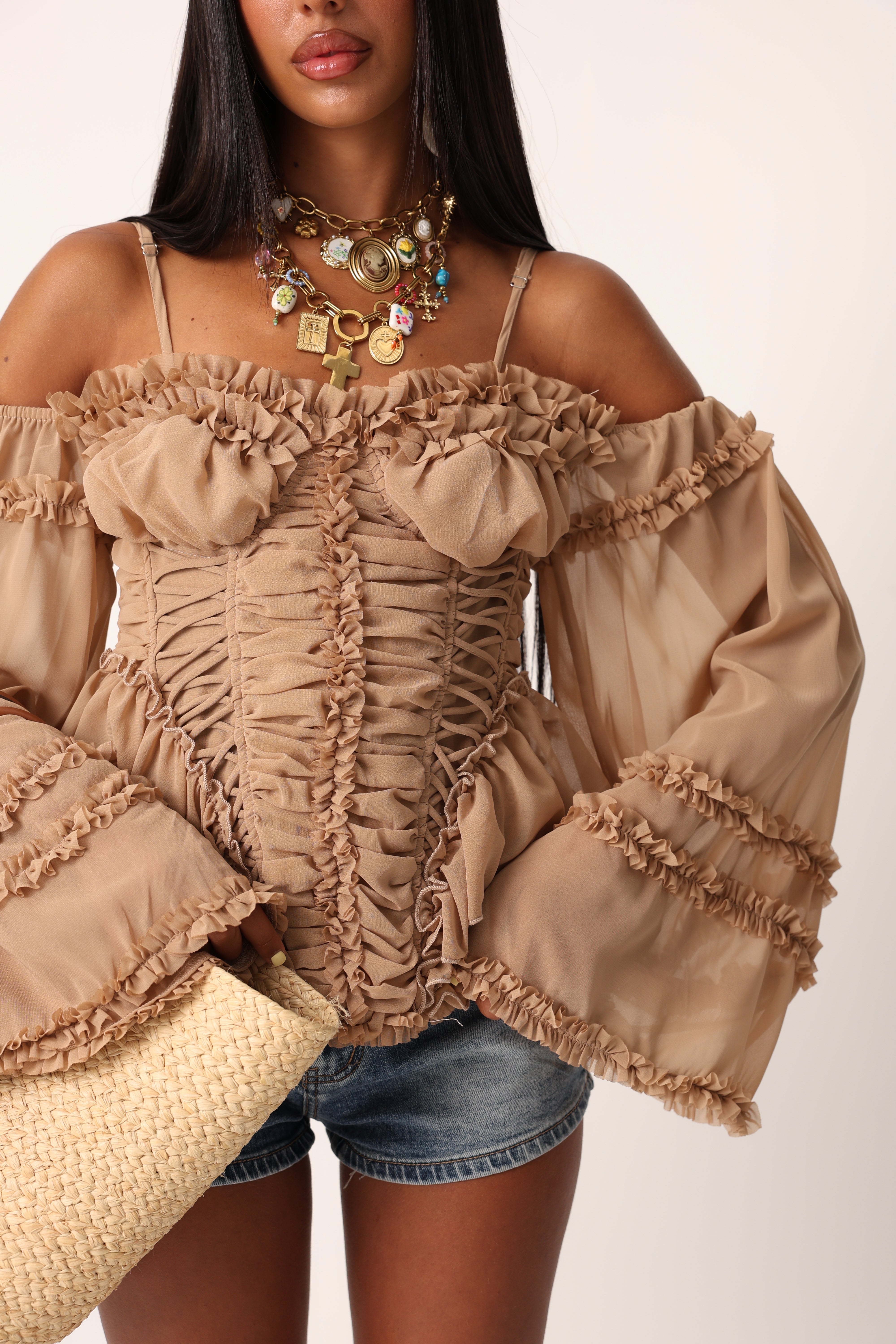 TOP ROUCHES MALTA BEIGE
