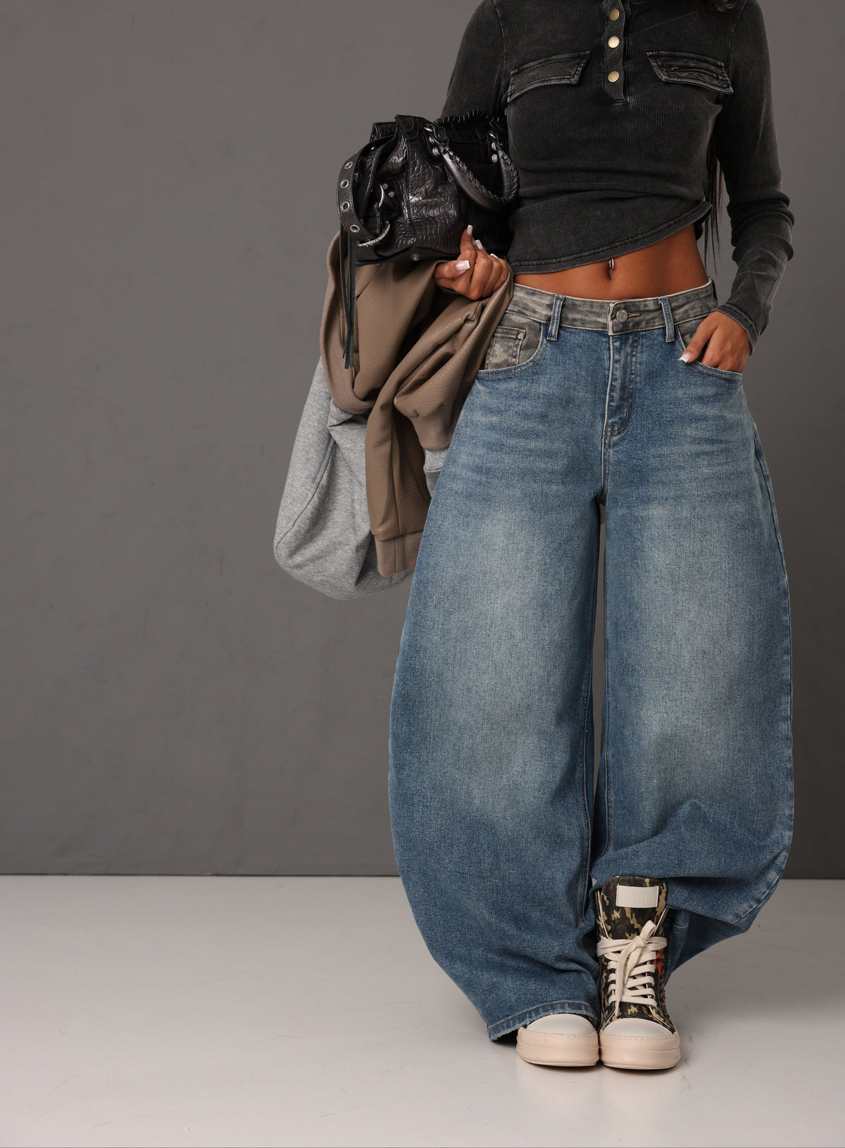 JEANS DOUBLE DENIM VITTY + BUSTINO CAMOUFLAGE