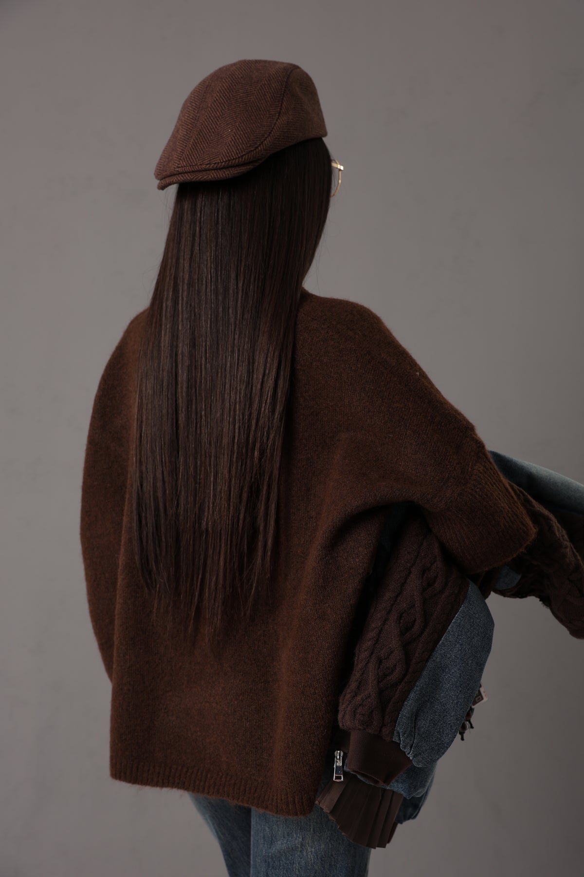 PULL MERLETTO SADIE MARRONE