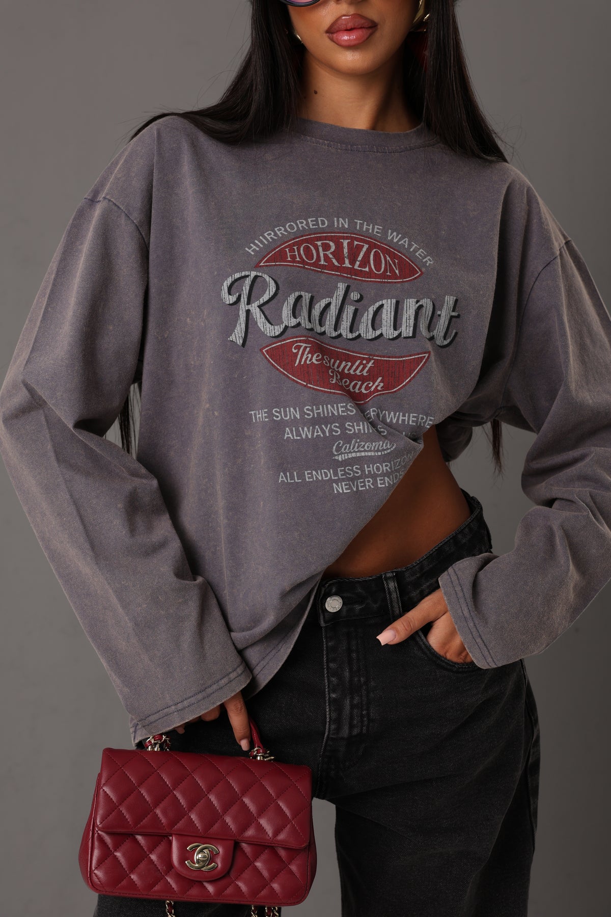 MAGLIA MANICA LUNGA RADIANT GRIGIA