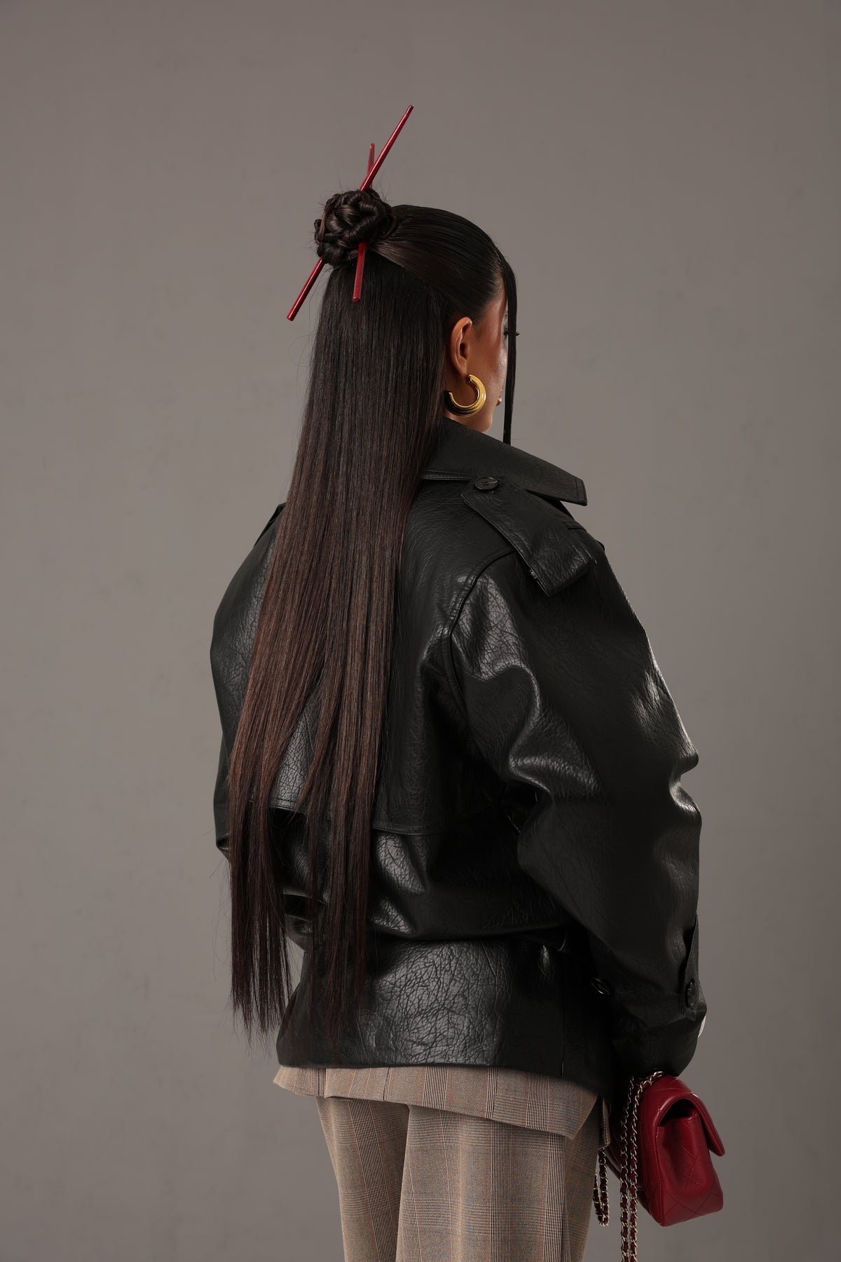 CHIODO ECOPELLE SLOAN NERO + CINTURA