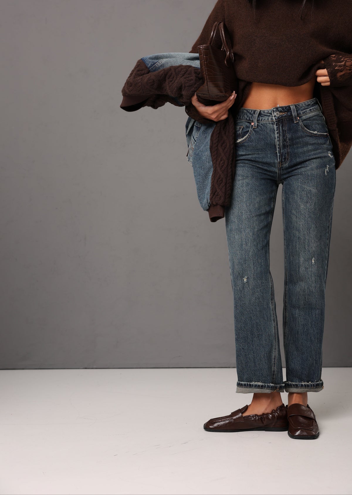 JEANS STRAPPETTI ROXIE DENIM SCURO