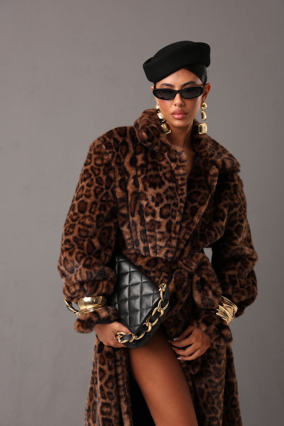 ECOPELLICCIA LUNGA MALORY LEOPARDATA BY LUMINA