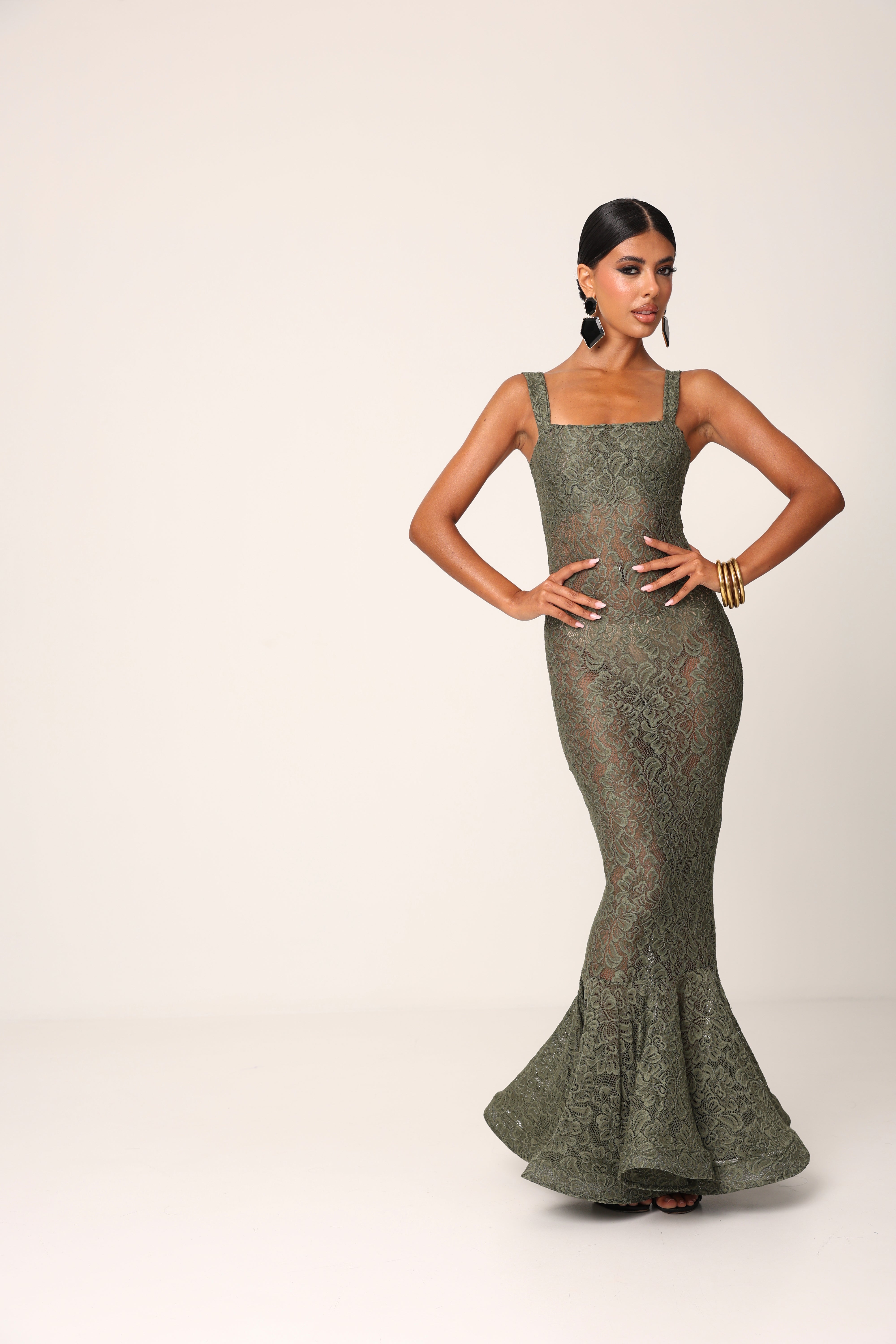 VESTITO PIZZO SUGAR VERDE BY MARZIA MANGO