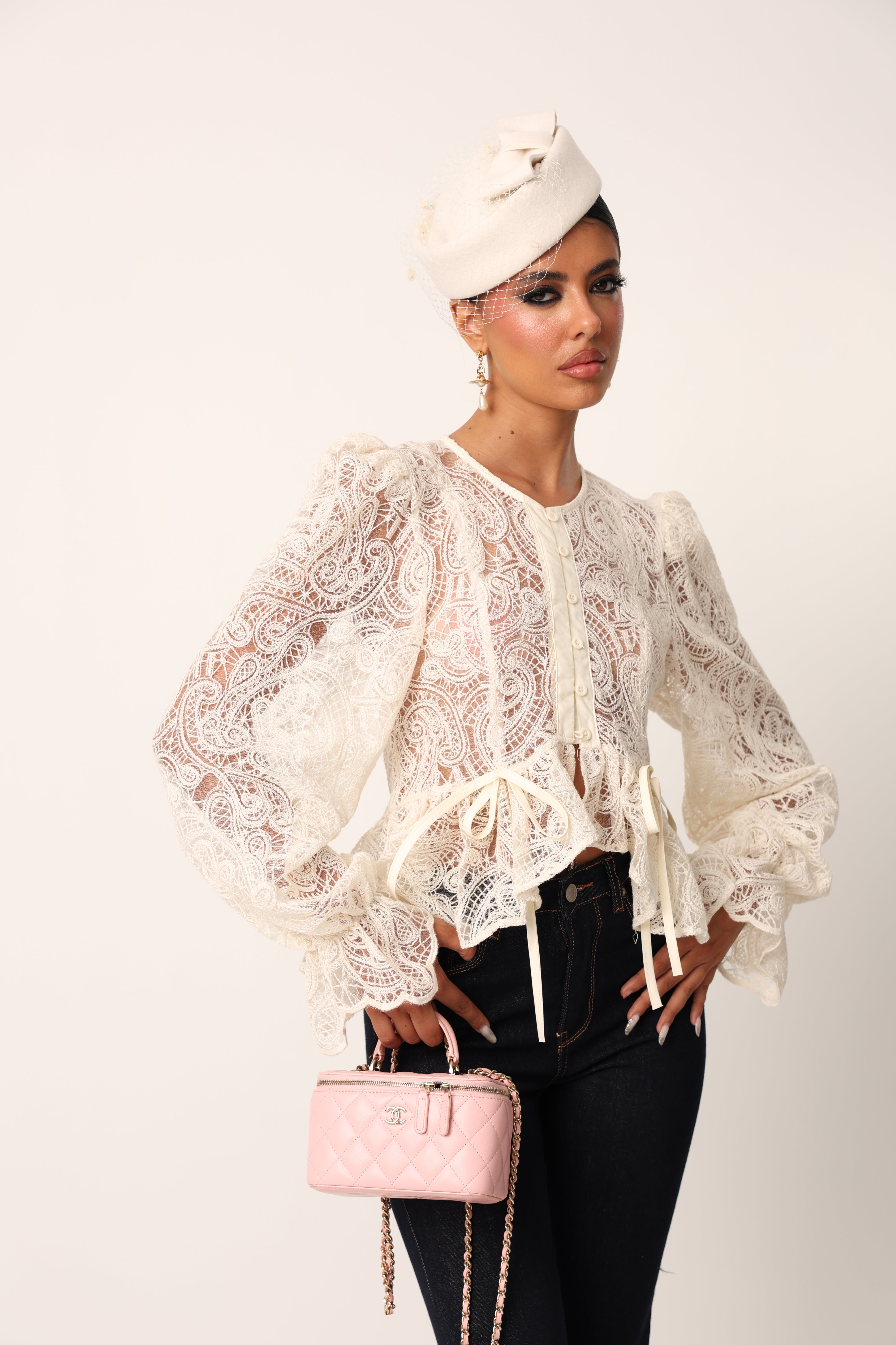 CAMICIA PIZZO ETHEL BEIGE