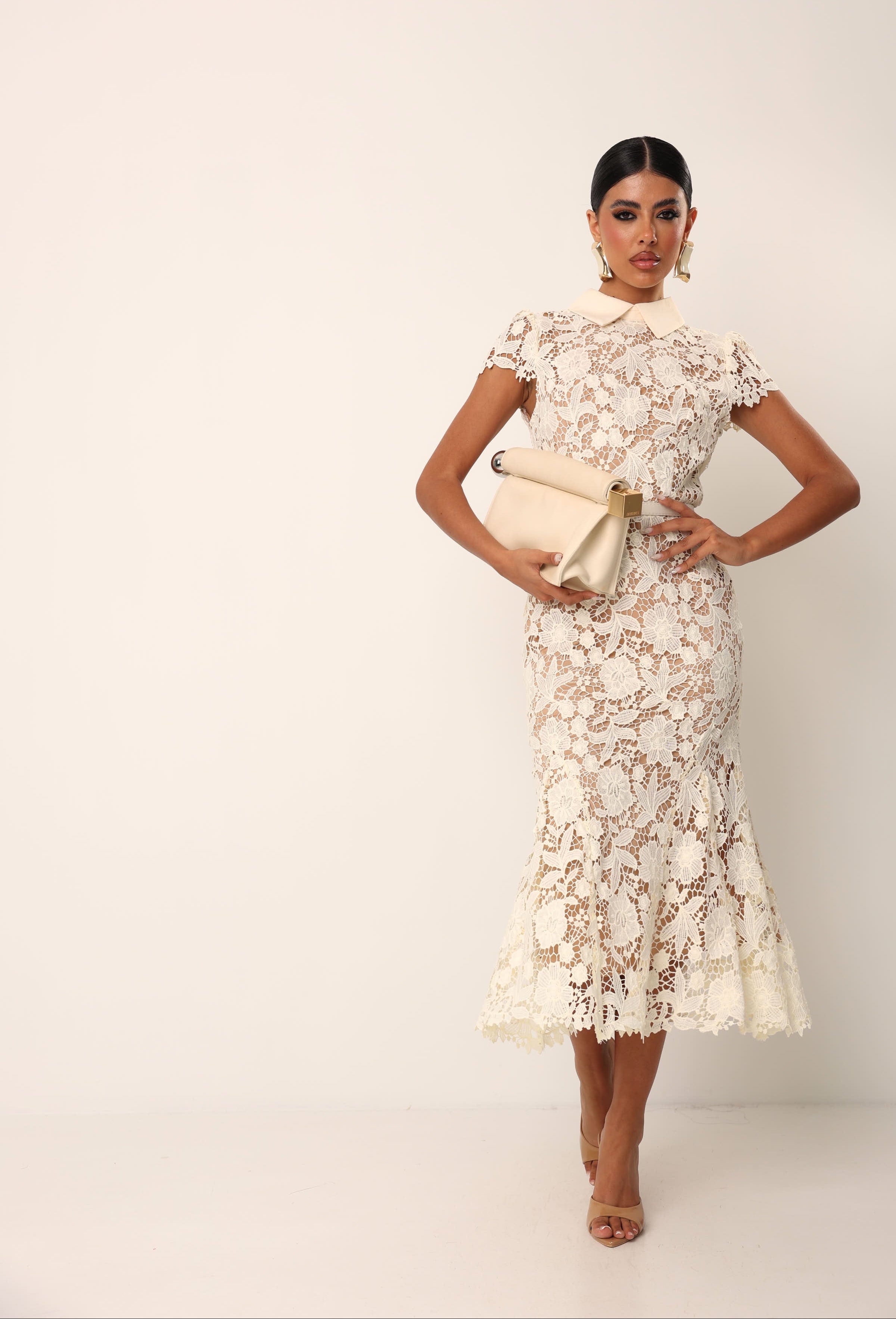 VESTITO PIZZO HAVANY CREMA
