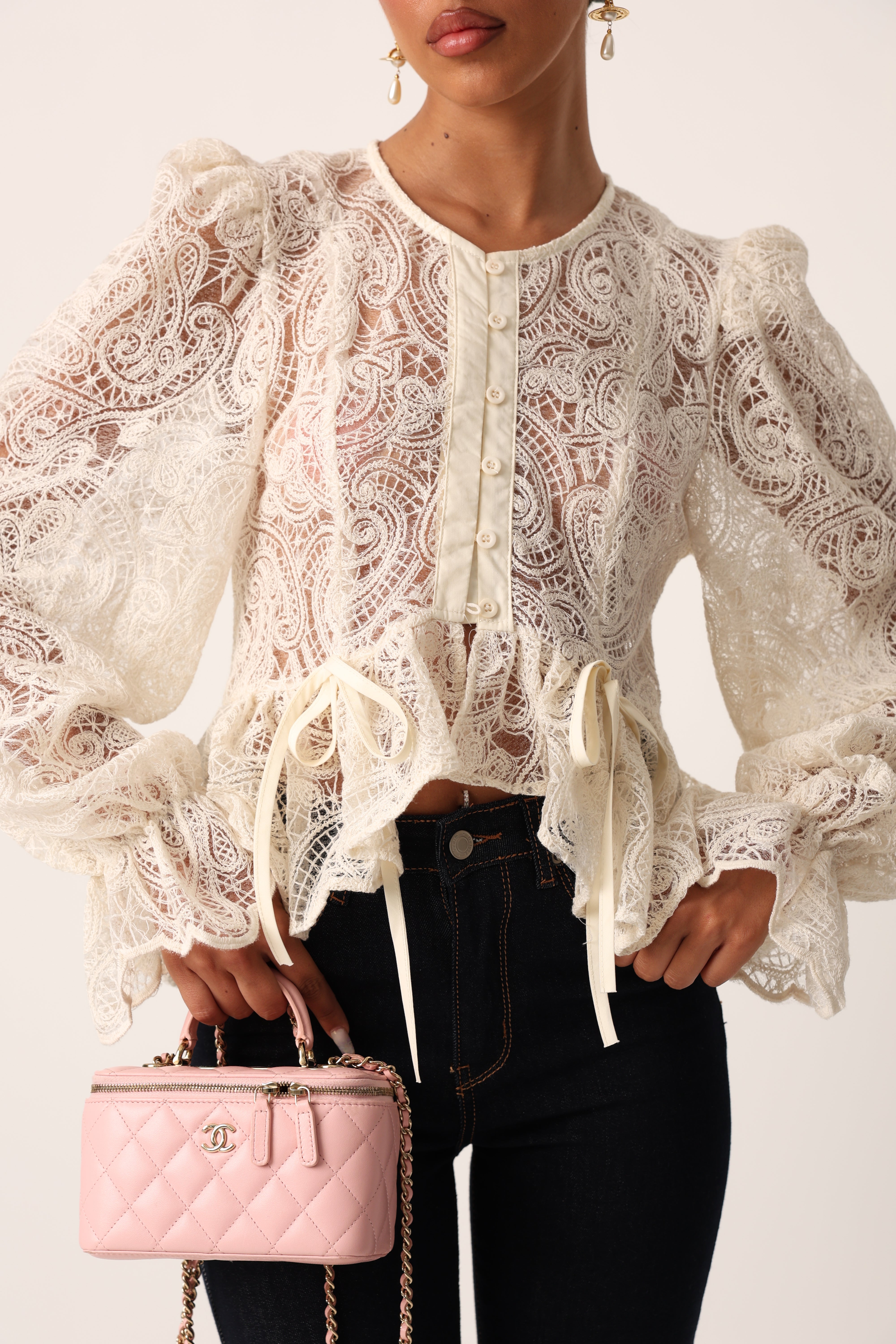 CAMICIA PIZZO ETHEL BEIGE