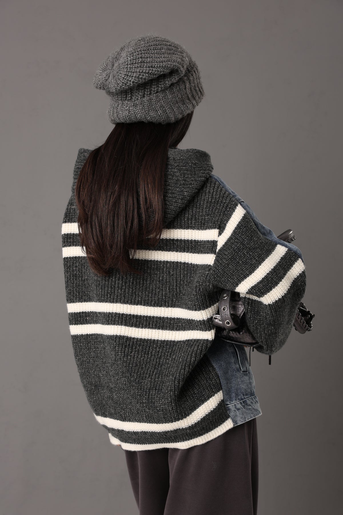 GIACCA DENIM MICHELLE GRIGIA