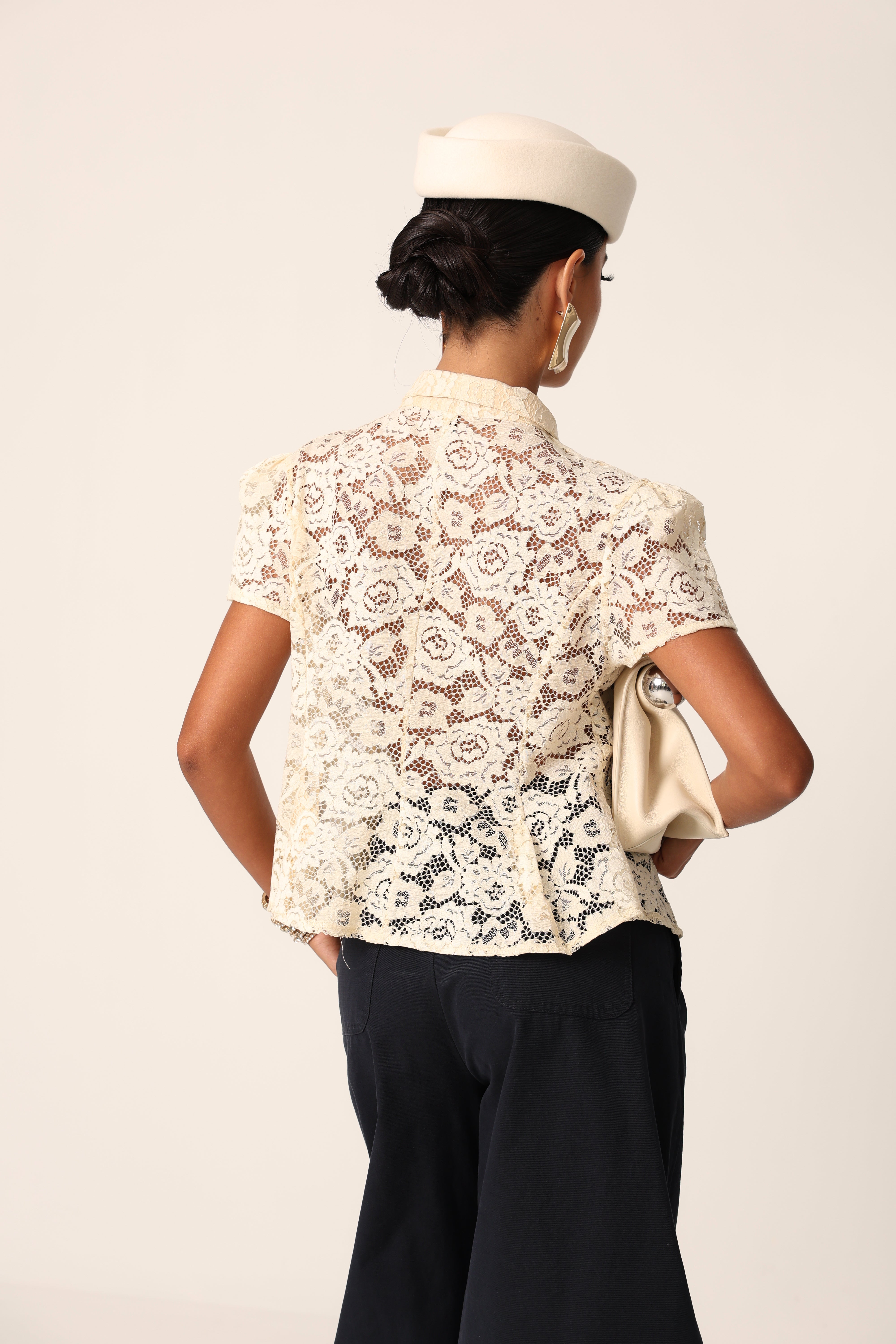 CAMICETTA PIZZO GAIA CREMA