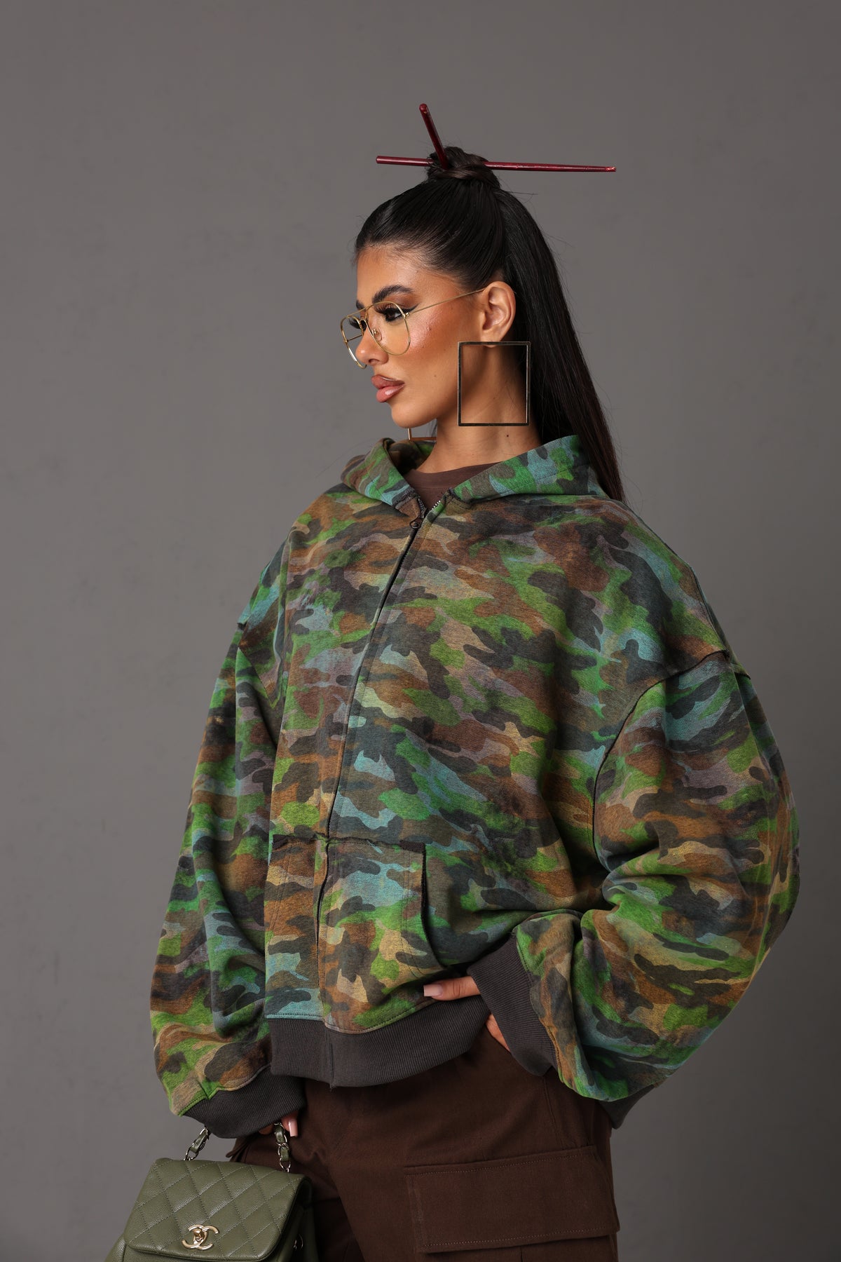 FELPA CAMOUFLAGE DELORES VERDE