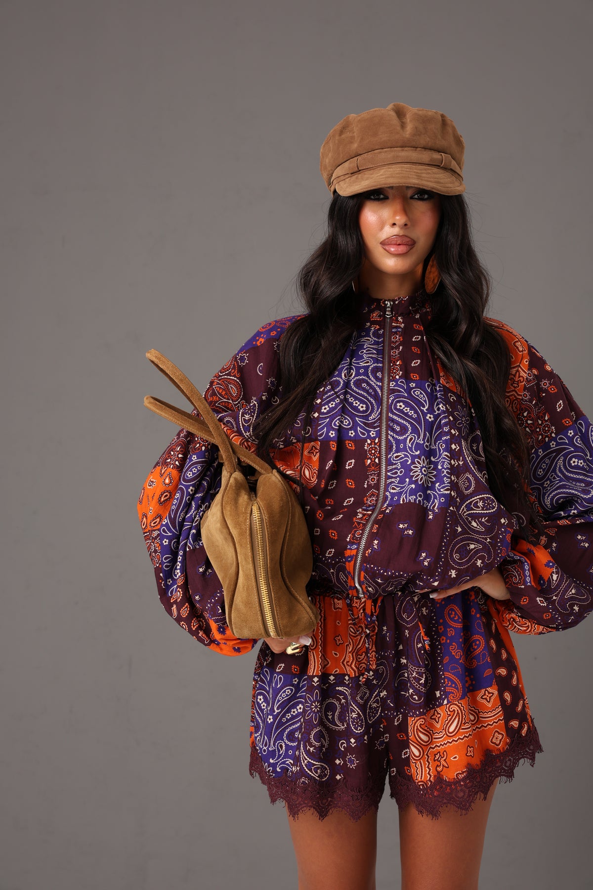 GIACCHETTINO PAISLEY AMY ARANCIO/BORDEAUX BY LUMINA