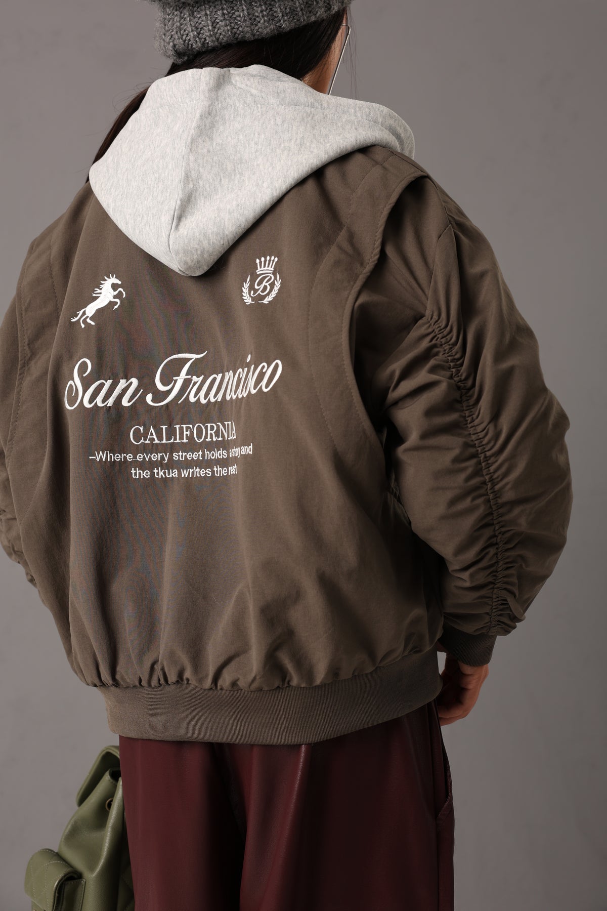 BOMBER CAPPUCCIO SAN FRANCISCO VERDE