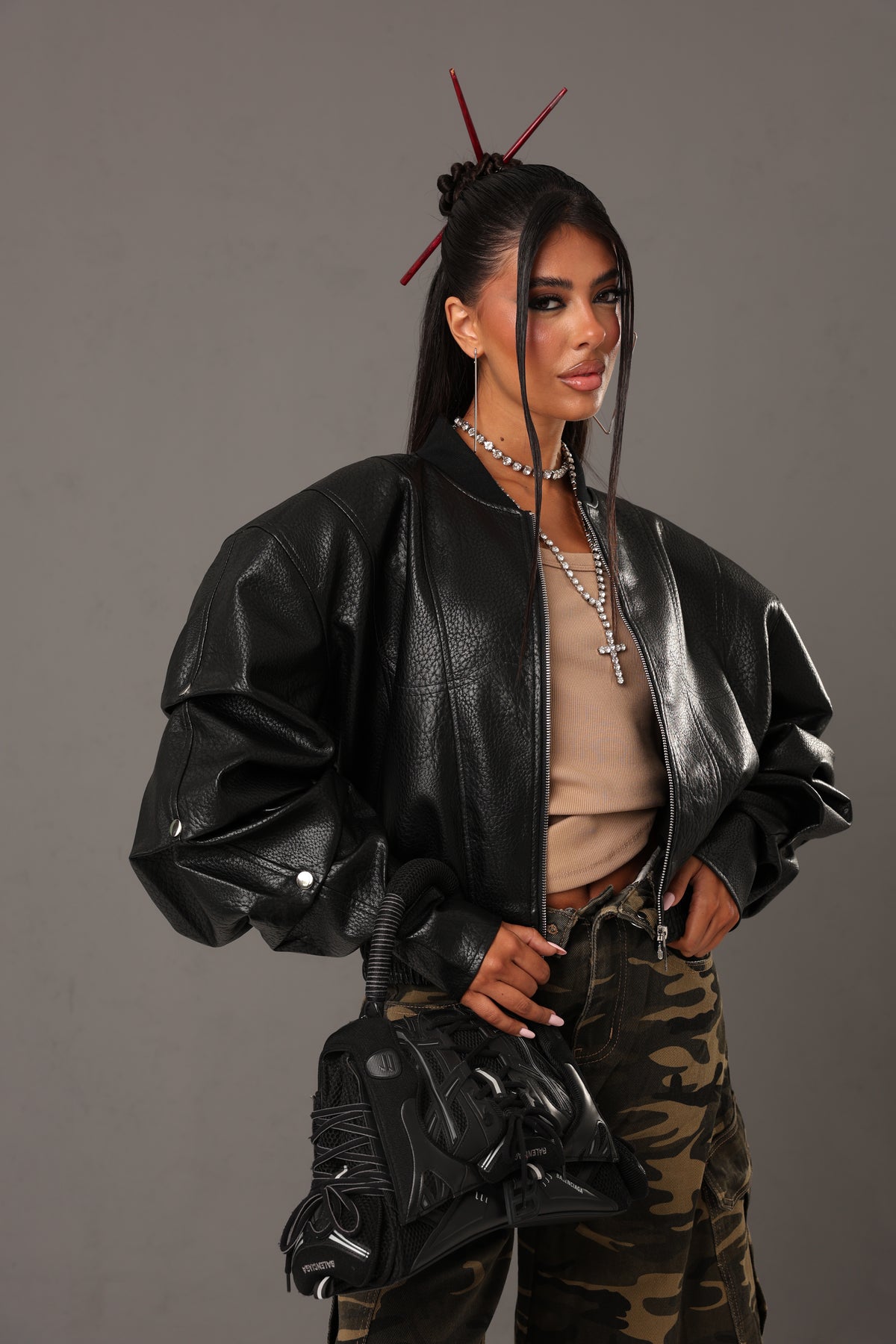 BOMBER ECOPELLE SINFONIA NERO
