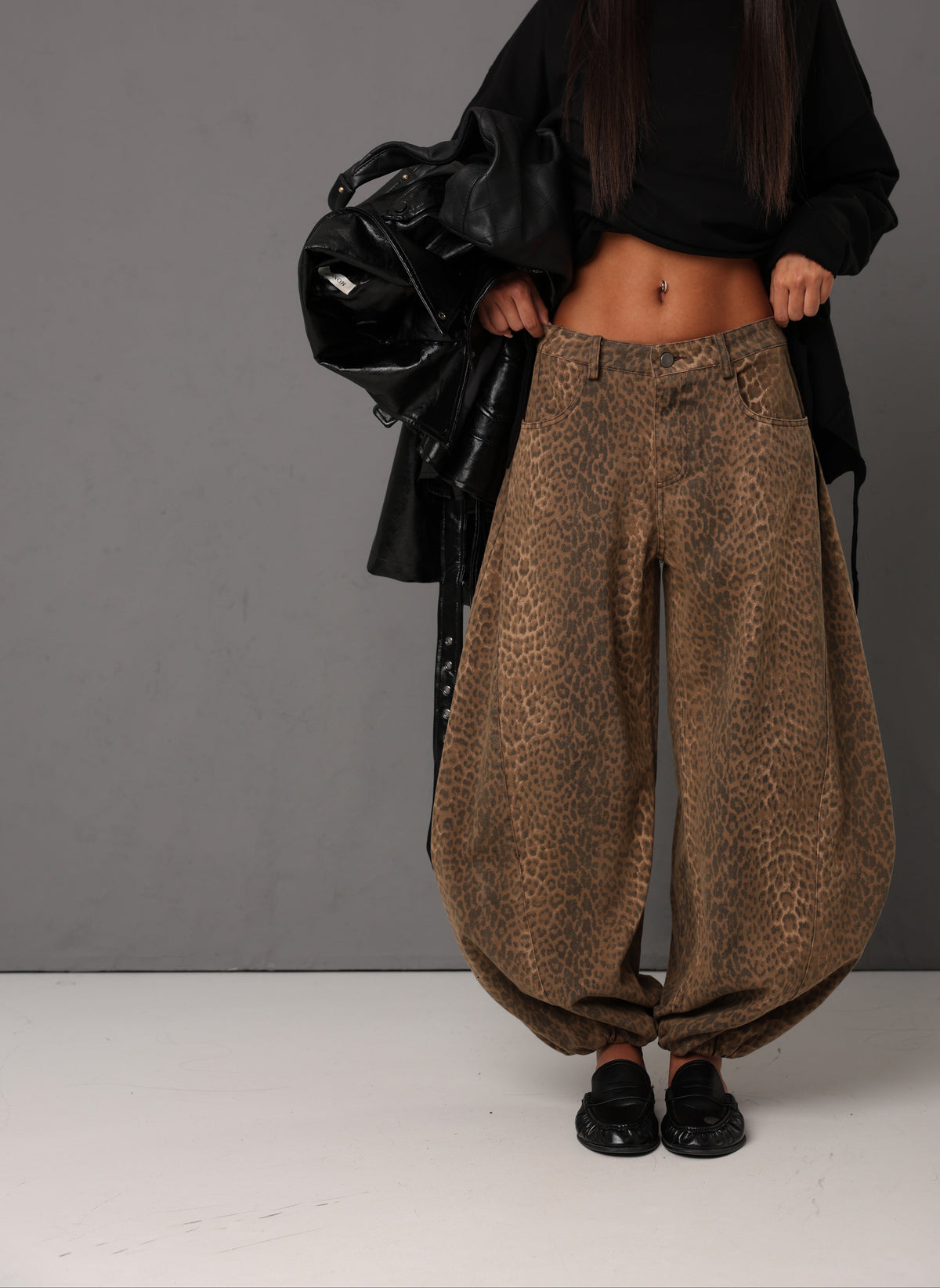 PANTALONI BALLOON JACKIE ANIMALIER BY LUMINA