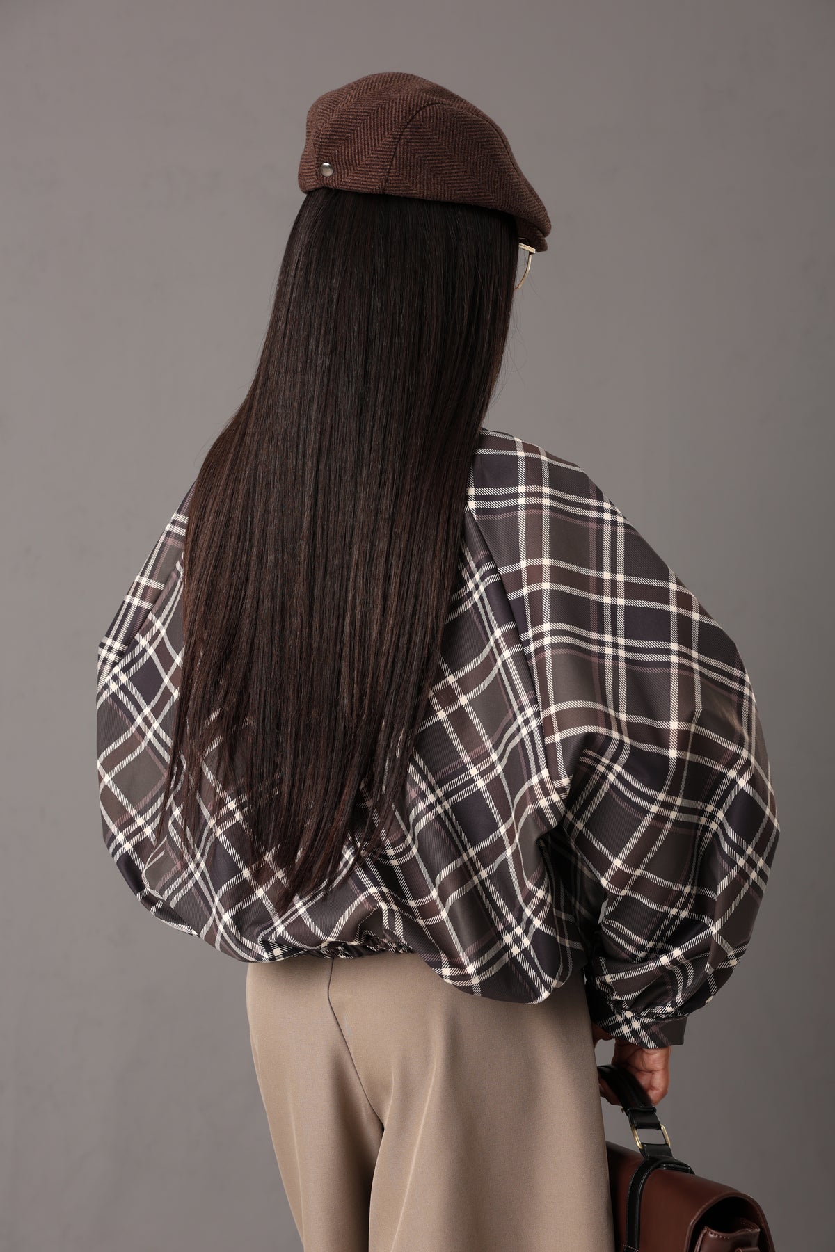 BOMBER TARTAN GRACE VERDE/GRIGIO