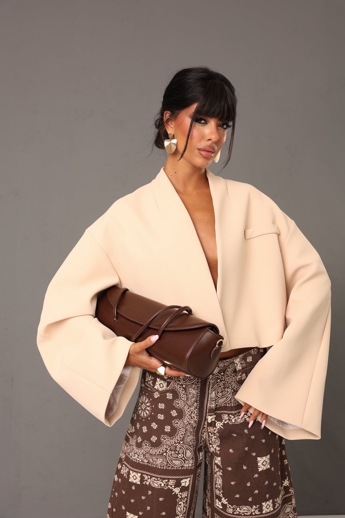 GIACCA CROP CARMELA CREMA